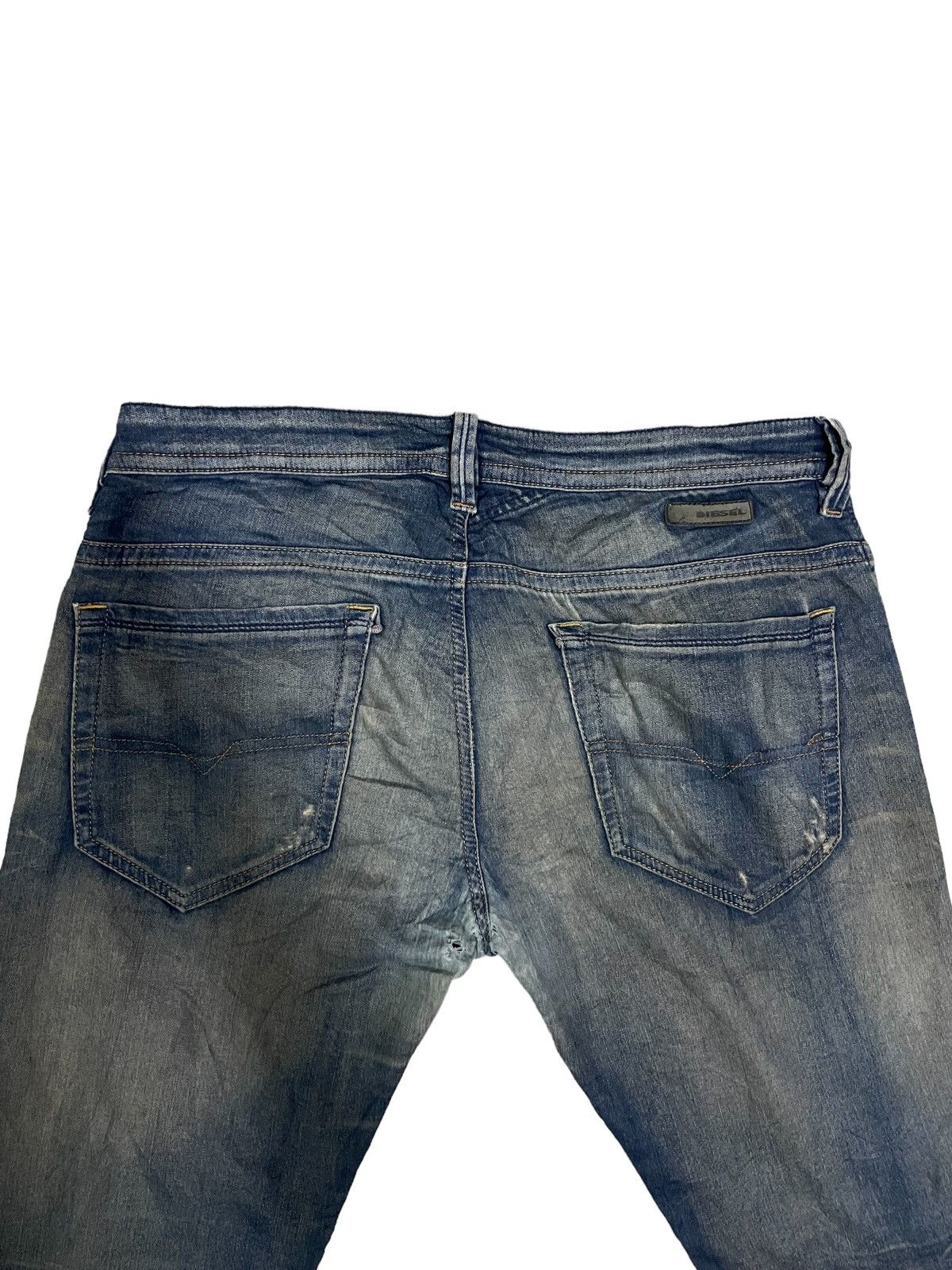 Diesel Vintage Diesel Denim + Sweatpants Slim Fit Distressed Pants Size US 33 - 7 Thumbnail