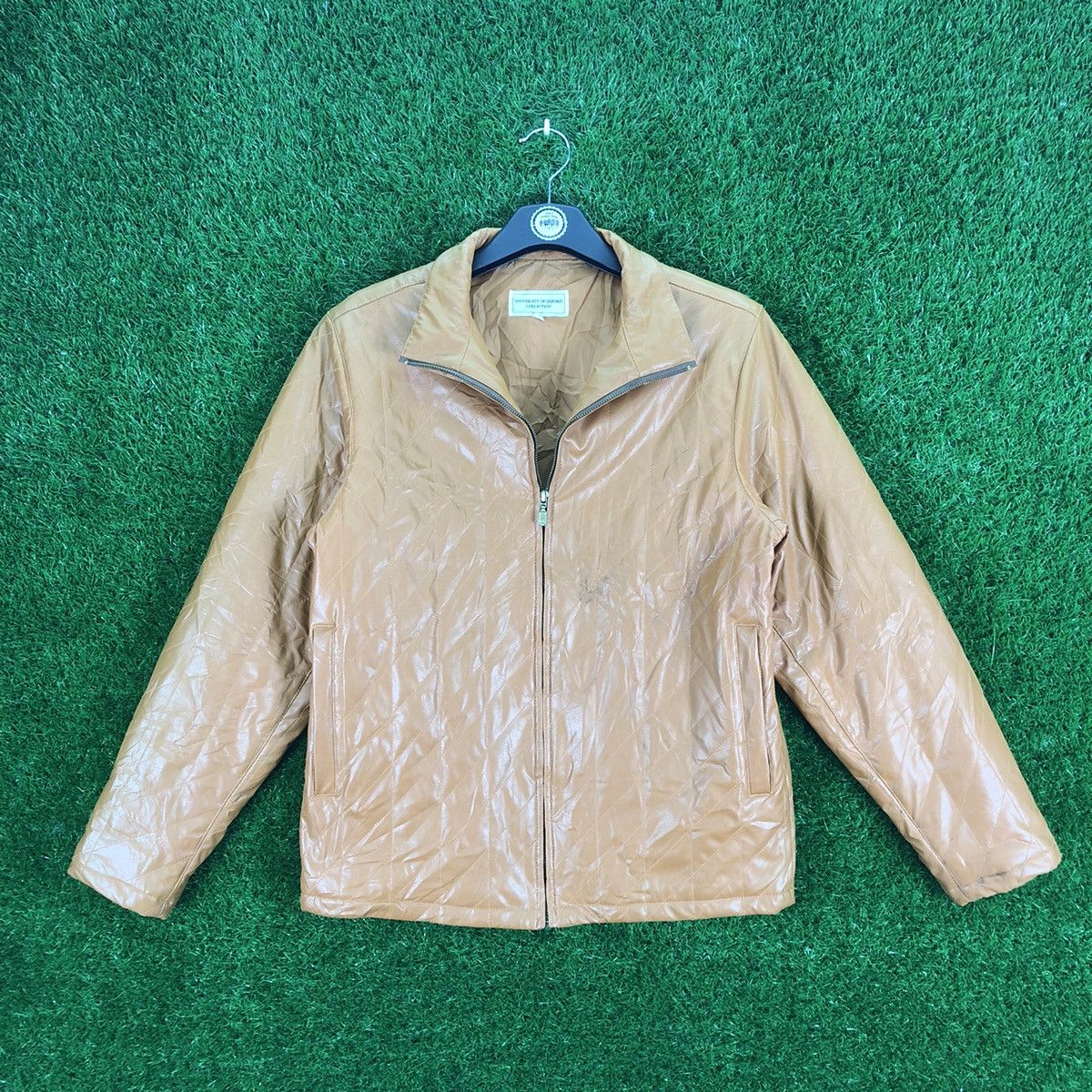 Vintage Vintage Quilted PU Leather by University of Oxford Size US M / EU 48-50 / 2 - 1 Thumbnail