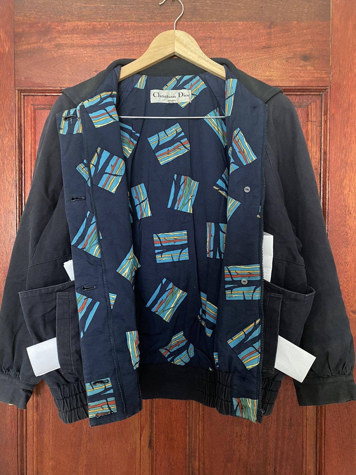 Christian Dior Monsieur × Vintage Vintage Christian Dior Bomber Jacket Rare Design Size US L / EU 52-54 / 3 - 3 Thumbnail
