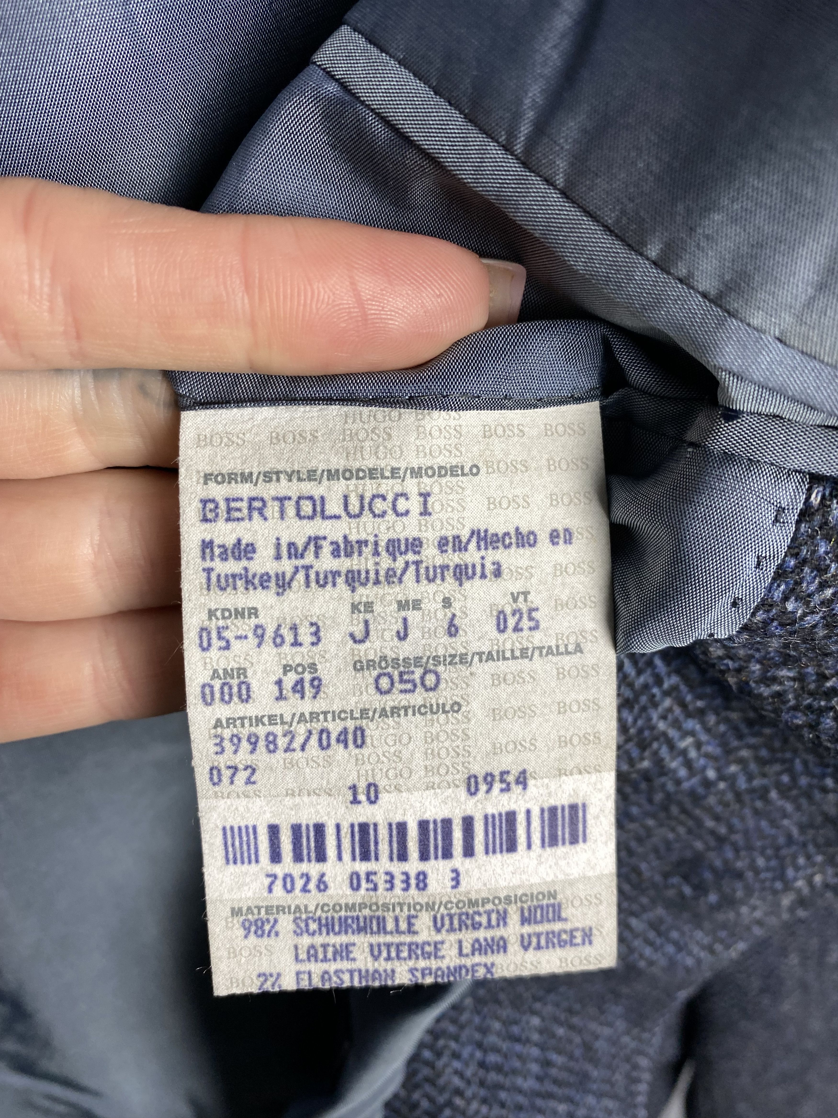 Hugo Boss Hugo Boss Blazer Jacket Tweed Wool Two Buttons Size US M / EU 48-50 / 2 - 5 Thumbnail