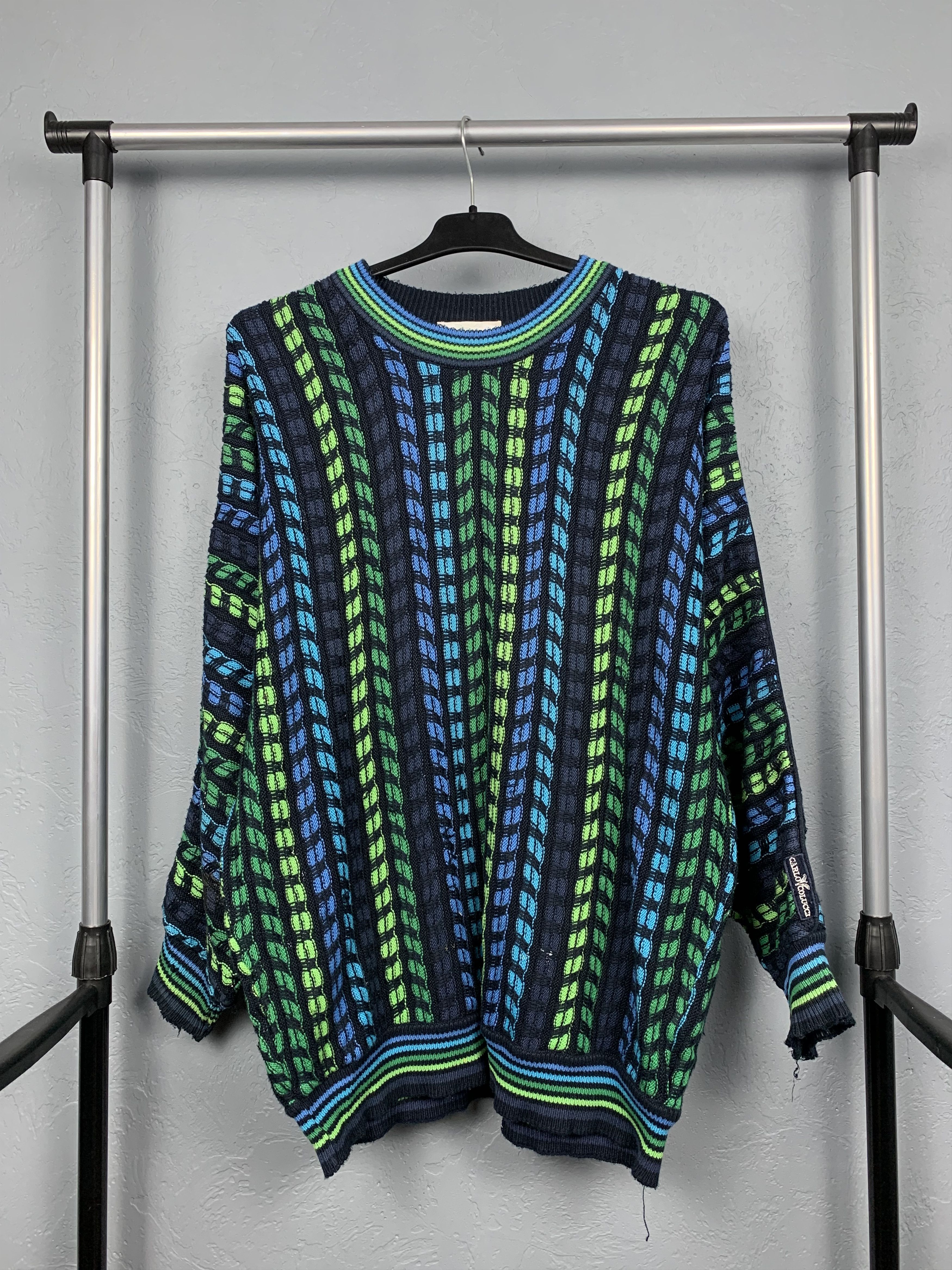 Carlo Colucci × Vintage Carlo Colucci Vintage Mens Knit Sweater Coogi style Size US L / EU 52-54 / 3 - 1 Thumbnail