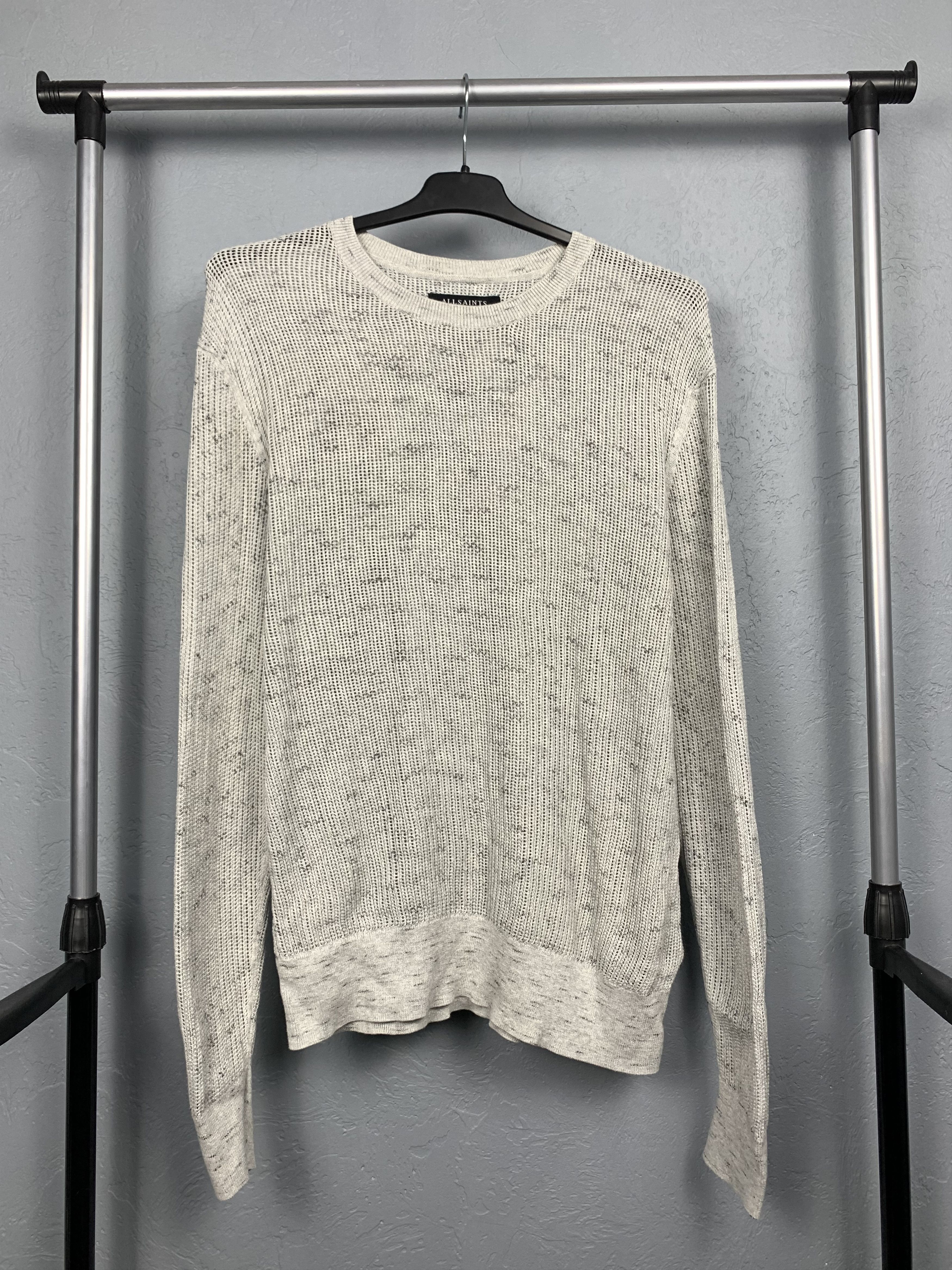 Allsaints Allsaints Mens Zellern Crew Neck Cotton Mesh Knit Sweater Size US M / EU 48-50 / 2 - 1 Thumbnail