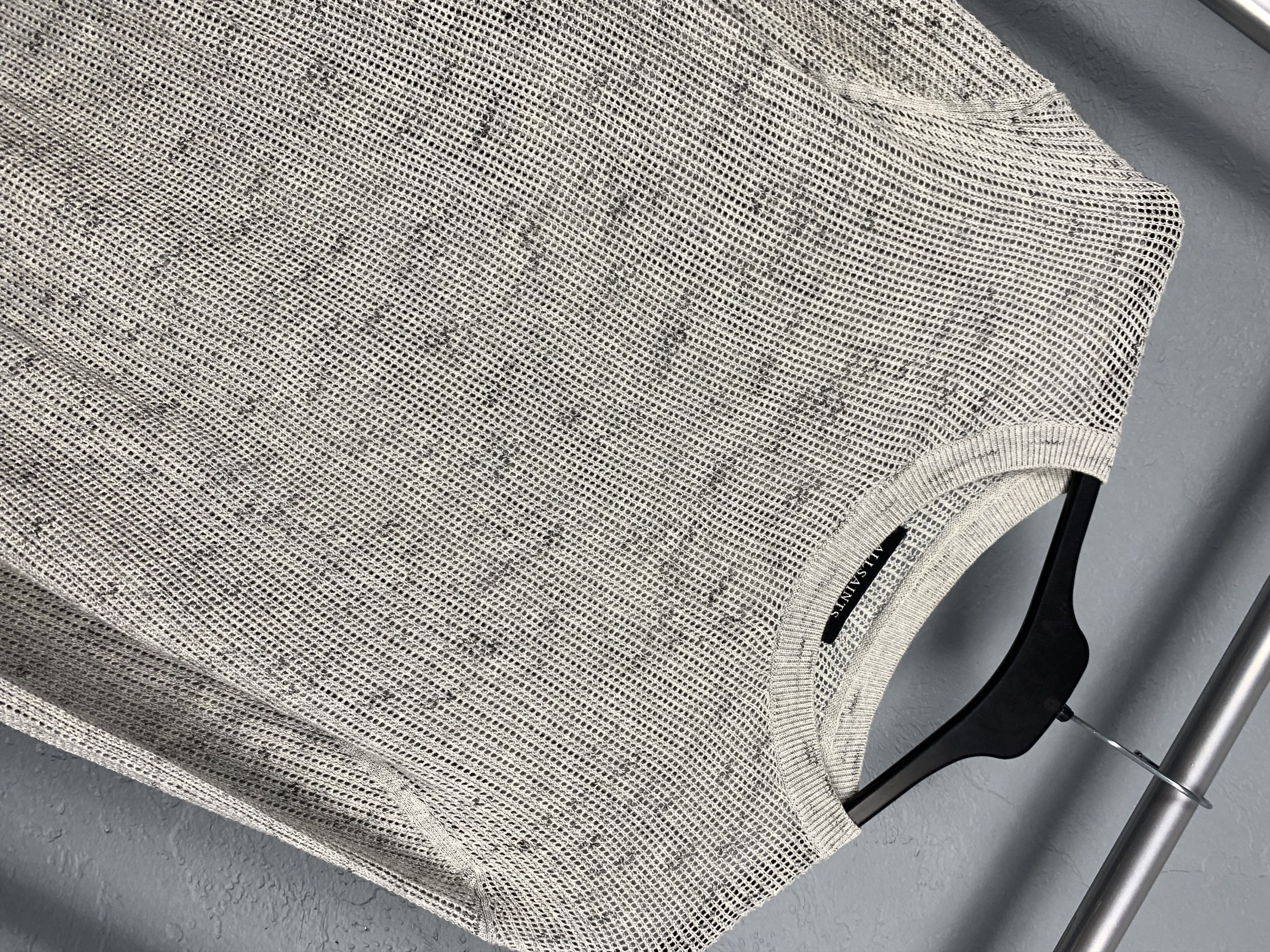 Allsaints Allsaints Mens Zellern Crew Neck Cotton Mesh Knit Sweater Size US M / EU 48-50 / 2 - 2 Thumbnail