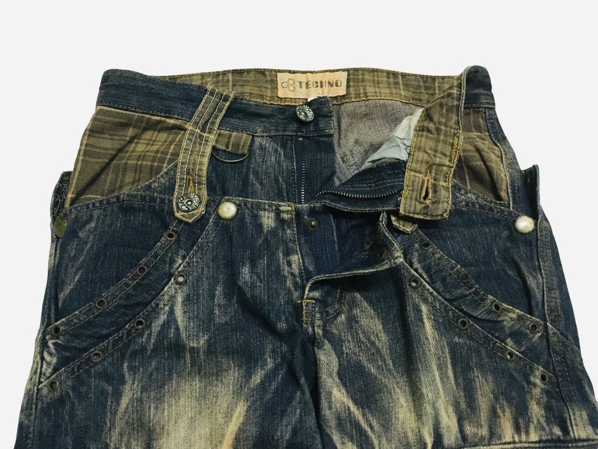 14th Addiction Very Rare Design Vintage Brand Techno Tactical Jeans 1990s Size US 30 / EU 46 - 7 Thumbnail