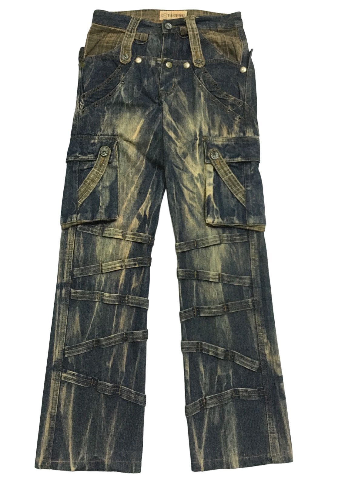 14th Addiction Very Rare Design Vintage Brand Techno Tactical Jeans 1990s Size US 30 / EU 46 - 1 Thumbnail
