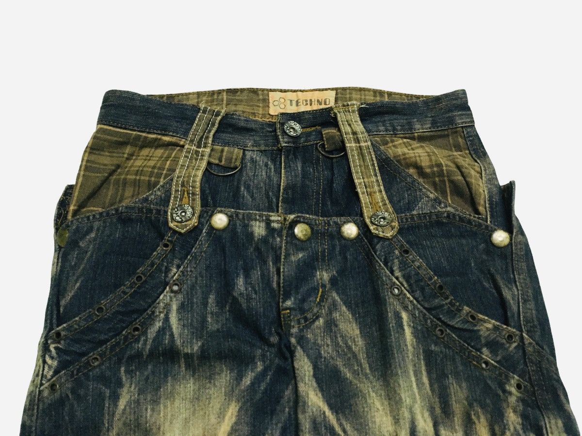 14th Addiction Very Rare Design Vintage Brand Techno Tactical Jeans 1990s Size US 30 / EU 46 - 3 Thumbnail