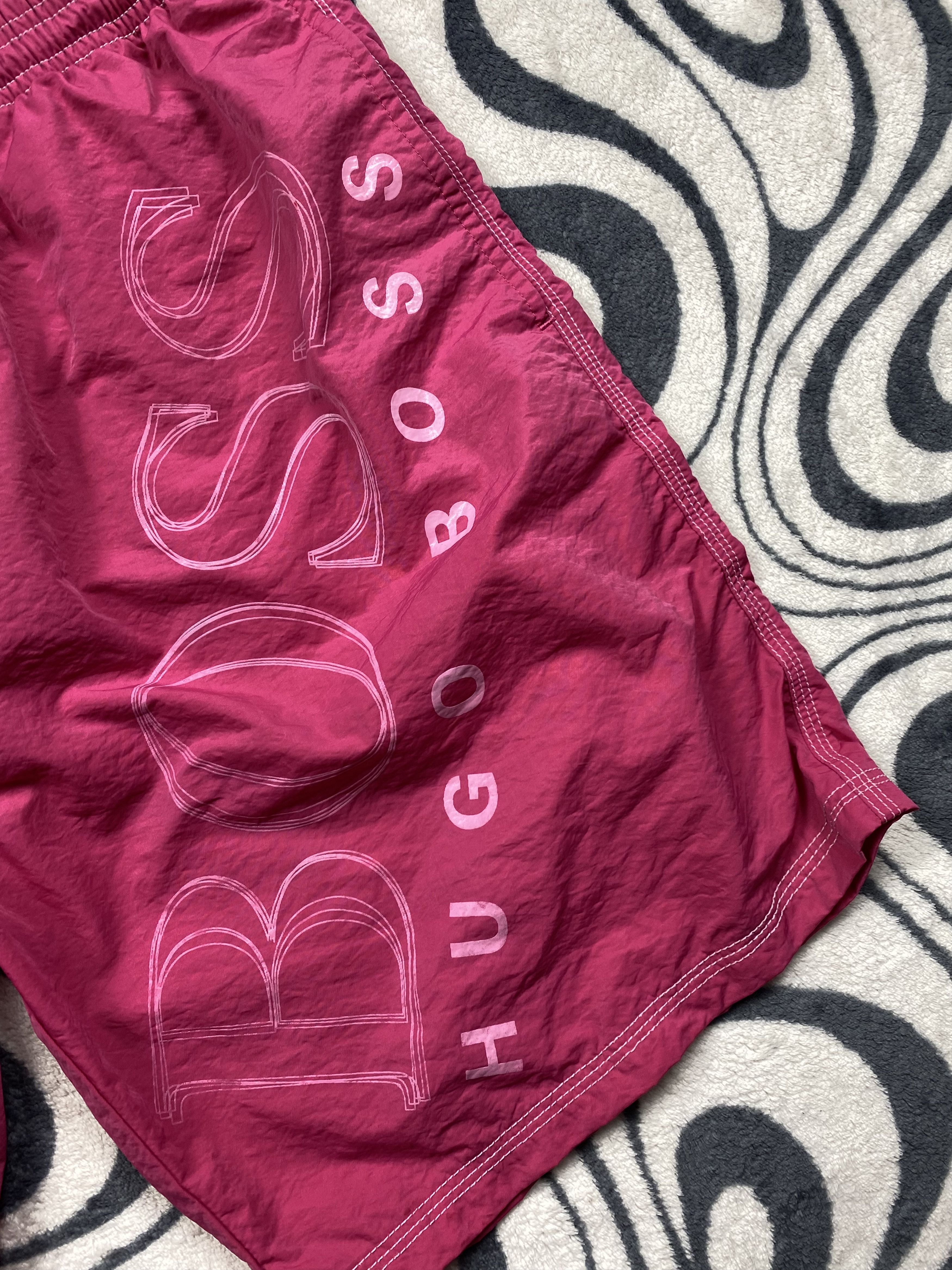 Hugo Boss × Vintage Hugo Boss Mens Nylon Shorts Y2K Size US 36 / EU 52 - 3 Thumbnail