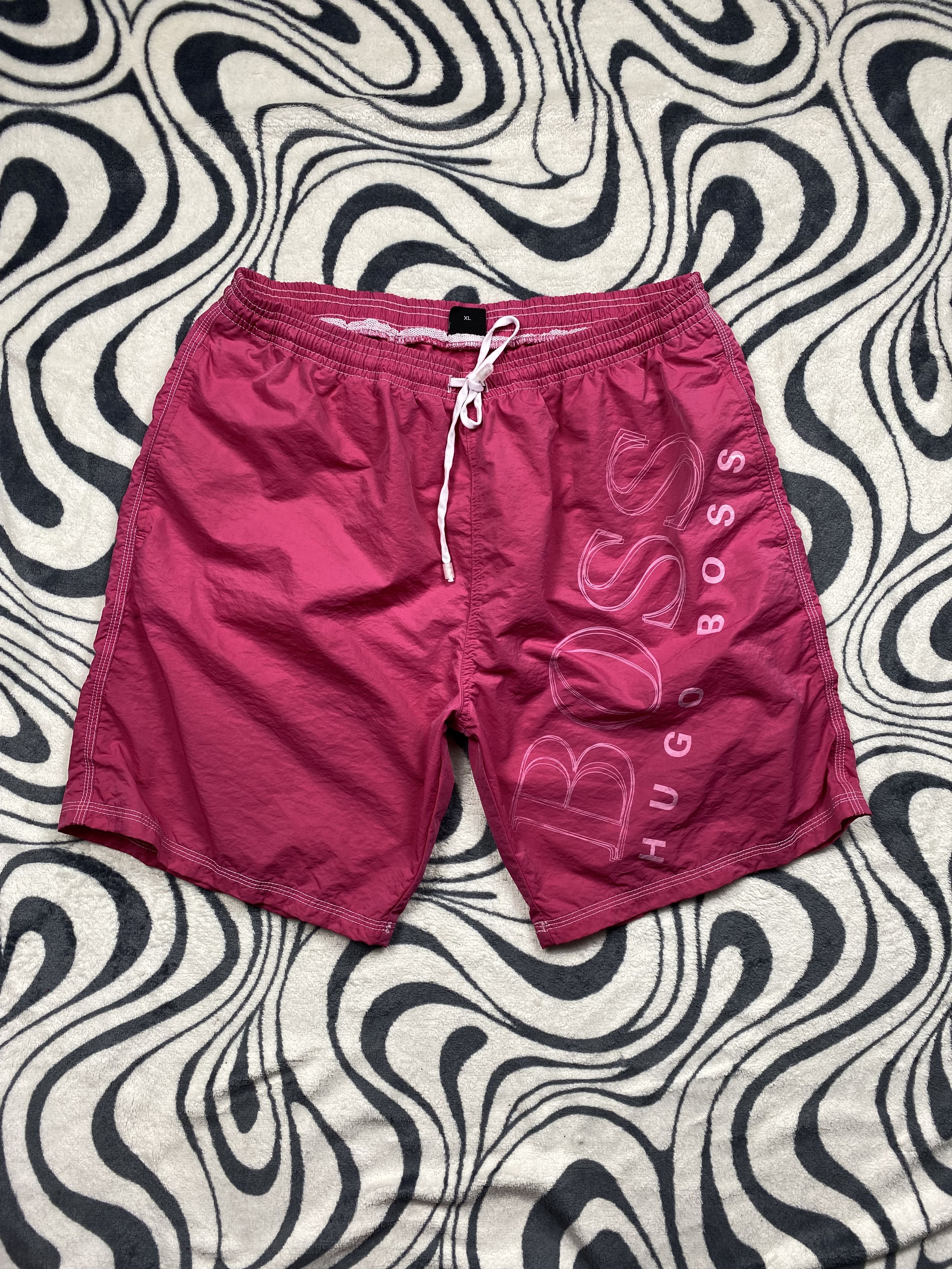 Hugo Boss × Vintage Hugo Boss Mens Nylon Shorts Y2K Size US 36 / EU 52 - 1 Thumbnail