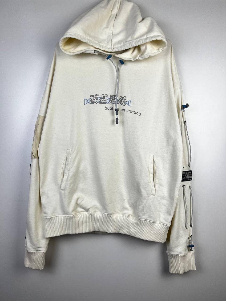 image of C2H4 System On Carbon Vintage Hoodie Size S in Beige, Men's