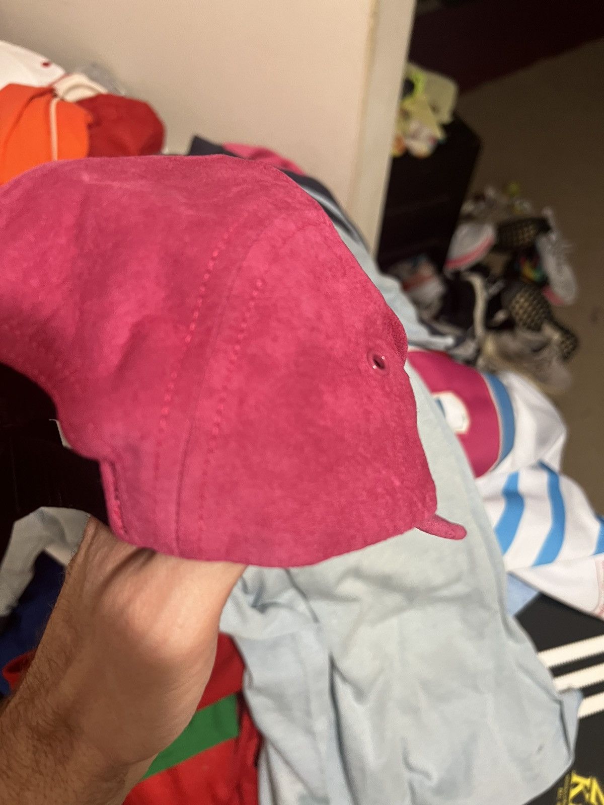 Supreme Supreme suede camp 5-panel hat magenta Size ONE SIZE - 3 Thumbnail