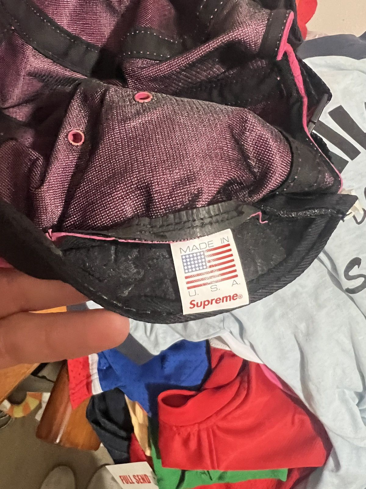 Supreme Supreme suede camp 5-panel hat magenta Size ONE SIZE - 7 Thumbnail