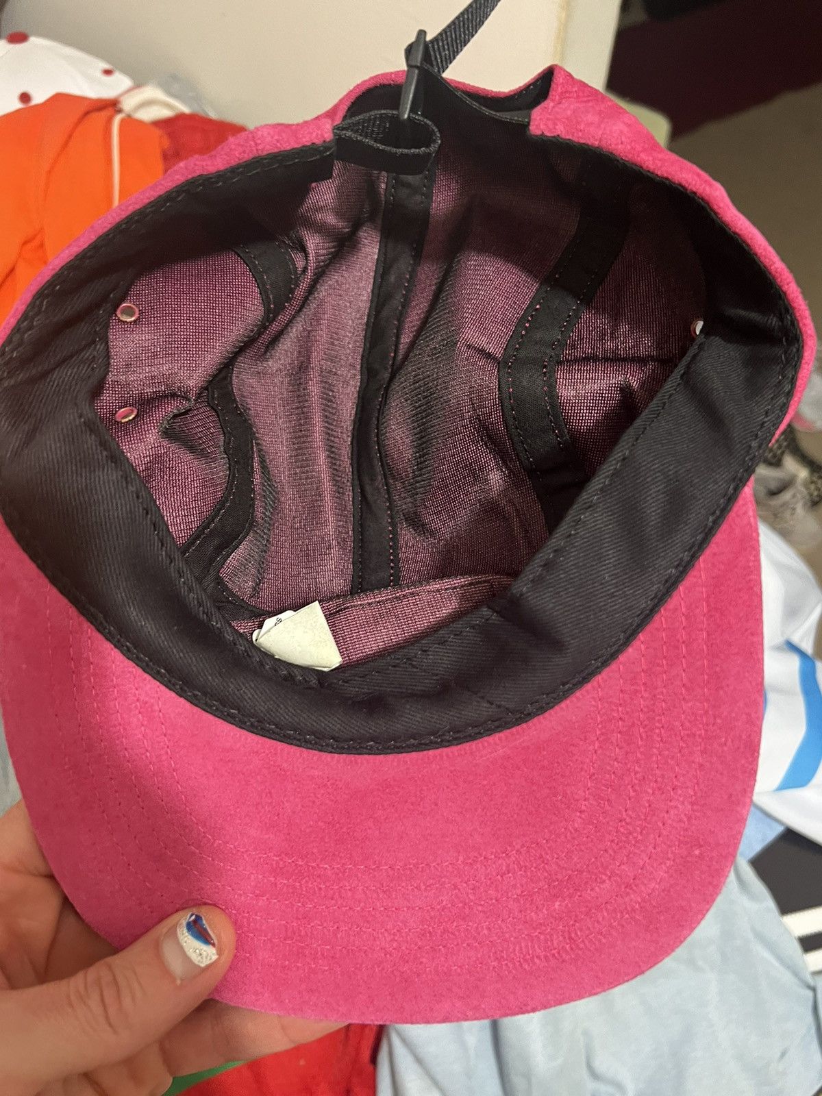 Supreme Supreme suede camp 5-panel hat magenta Size ONE SIZE - 6 Thumbnail