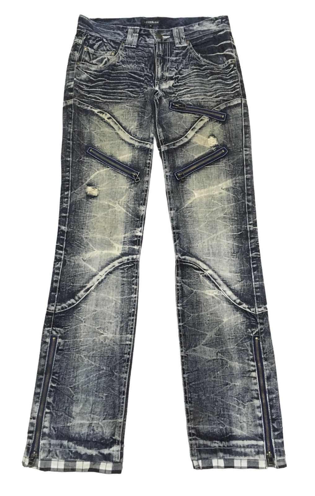 Japanese Brand Rare Vintage Japanese Brand Lowbox Bondage Jeans 1990s Size US 30 / EU 46 - 1 Thumbnail