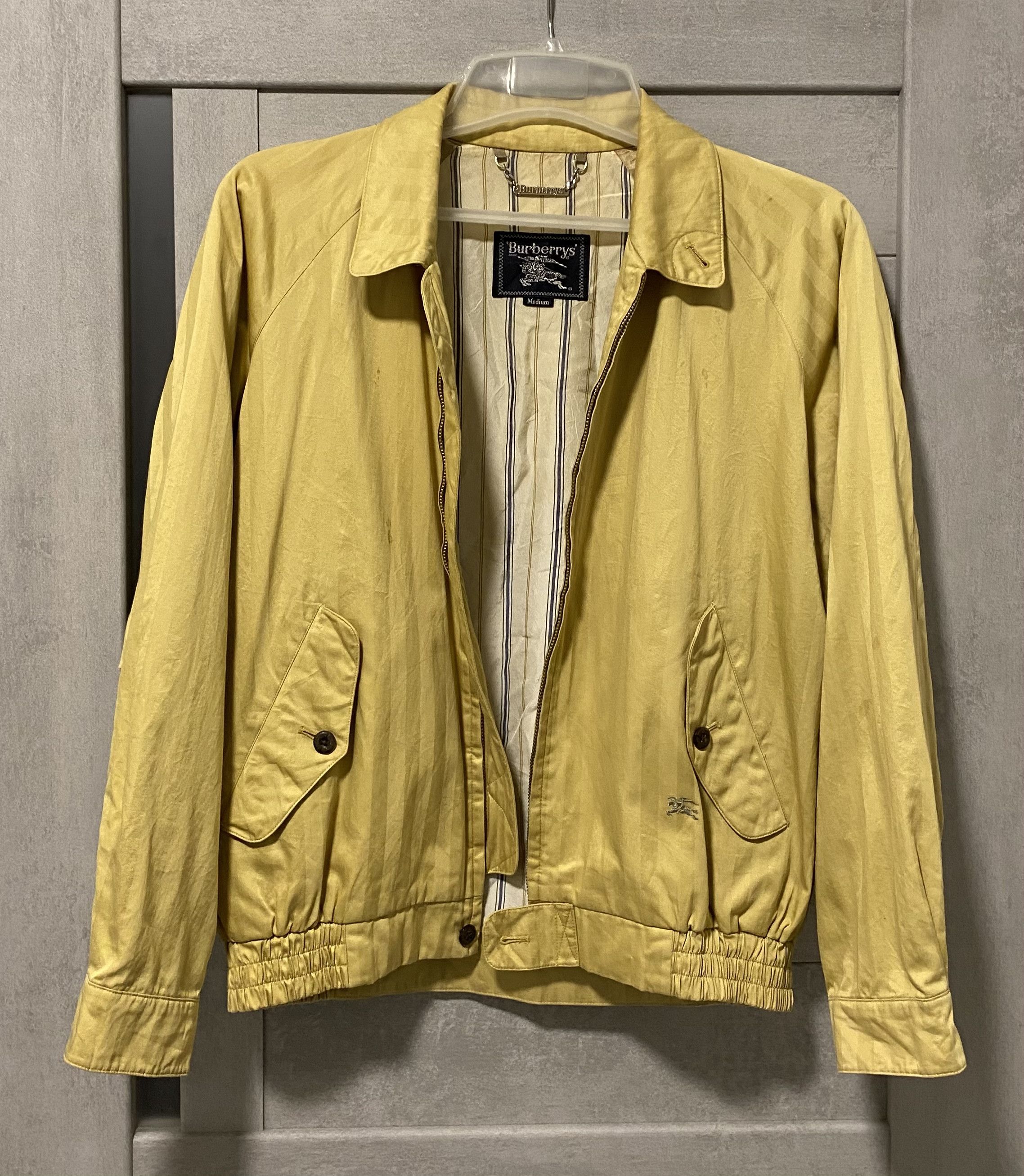 Burberry Vintage 90s Burberry gold striped bomber jacket Size US M / EU 48-50 / 2 - 3 Thumbnail