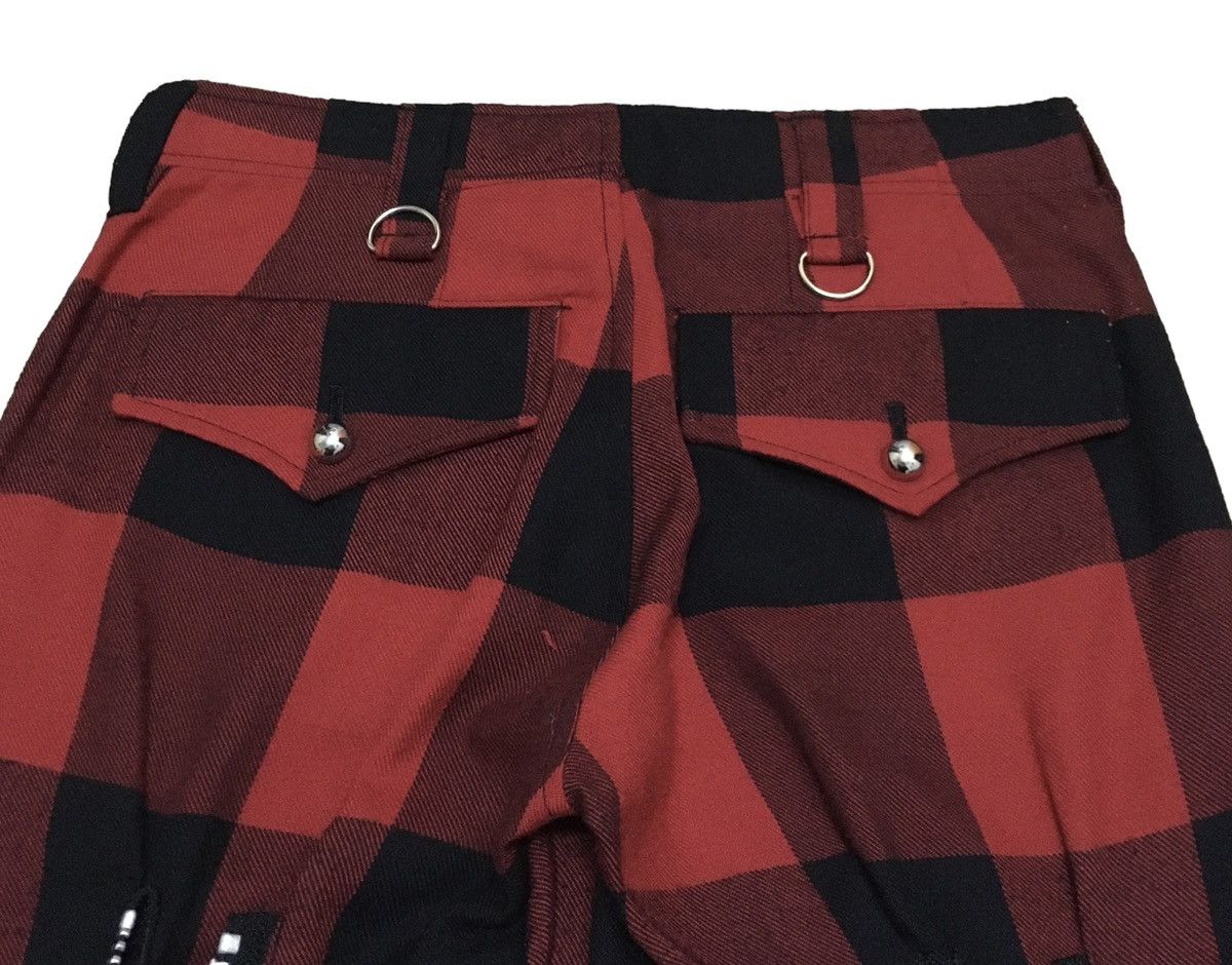 If Six Was Nine Rare Design Vintage No Future Checkered Bondage Pants 1990s Size US 27 - 3 Thumbnail