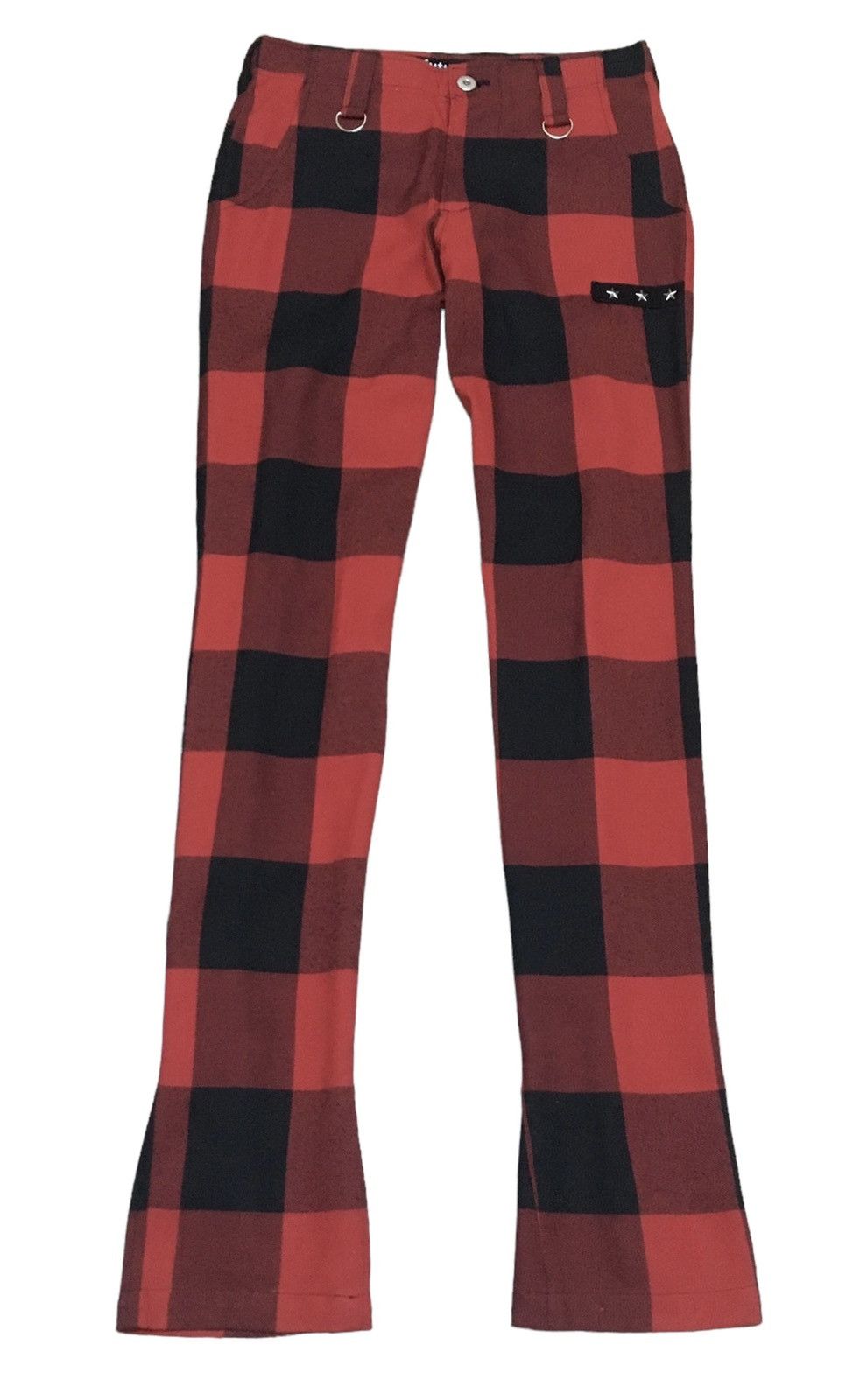 If Six Was Nine Rare Design Vintage No Future Checkered Bondage Pants 1990s Size US 27 - 2 Thumbnail