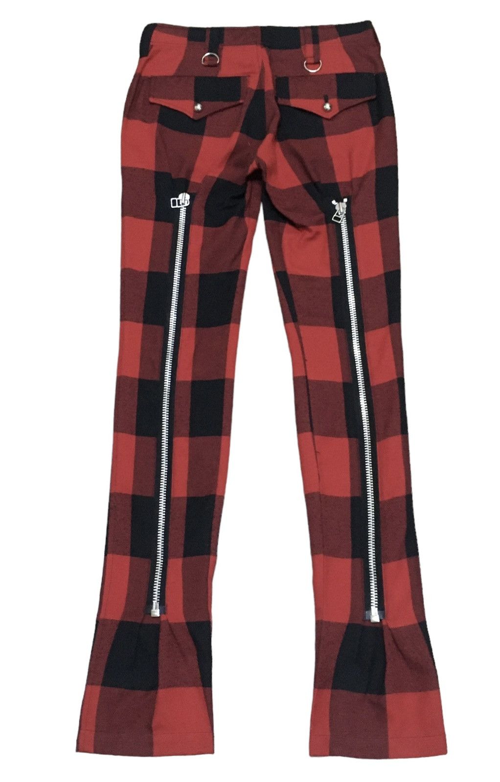 If Six Was Nine Rare Design Vintage No Future Checkered Bondage Pants 1990s Size US 27 - 1 Thumbnail