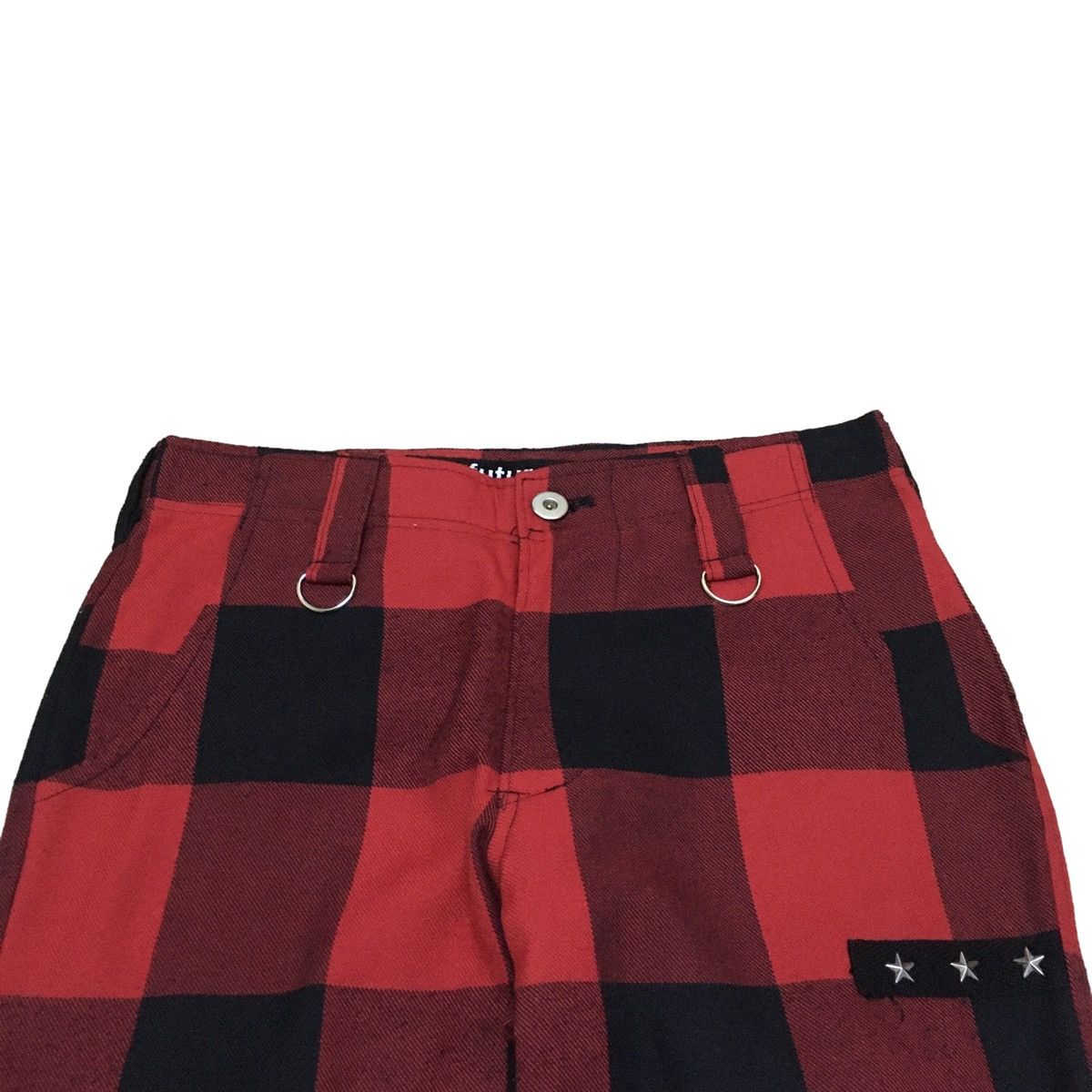 If Six Was Nine Rare Design Vintage No Future Checkered Bondage Pants 1990s Size US 27 - 4 Thumbnail