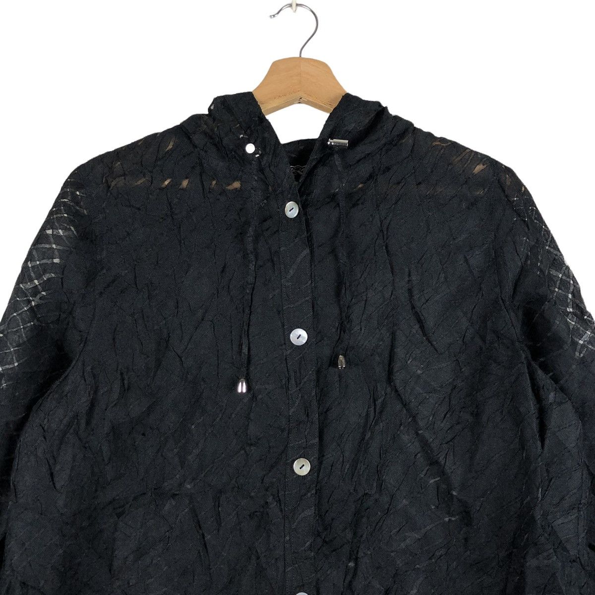 Japanese Brand Vintage Japanese Yoshiaki Yama Mesh Lace Style Hoodie Size L / US 10 / IT 46 - 2 Thumbnail