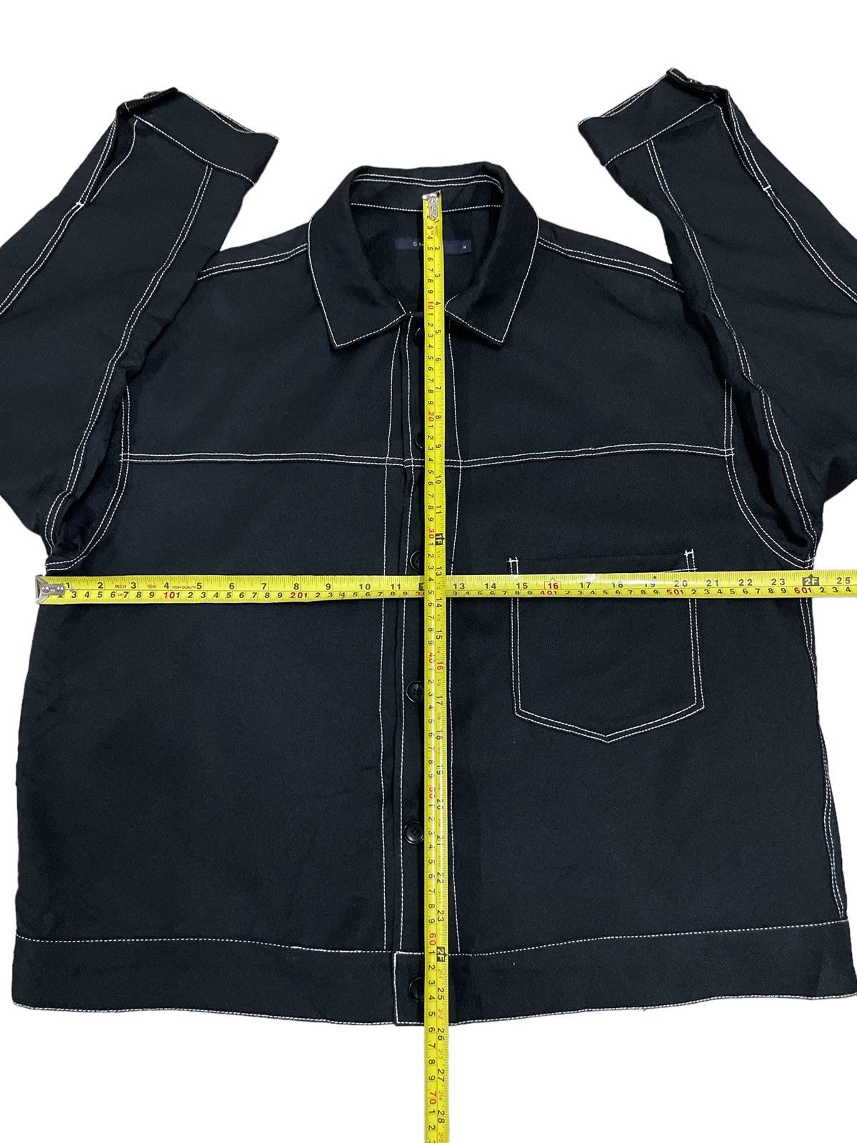RAGEBLUE Japanese 6 Rageblue Contrast Stitch Pattern Baggy Shirt Size US M / EU 48-50 / 2 - 10 Thumbnail