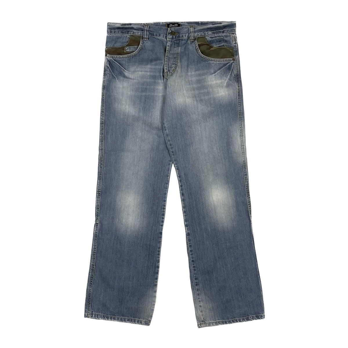Dolce & Gabbana Regular Fit Camouflage Denim Jeans