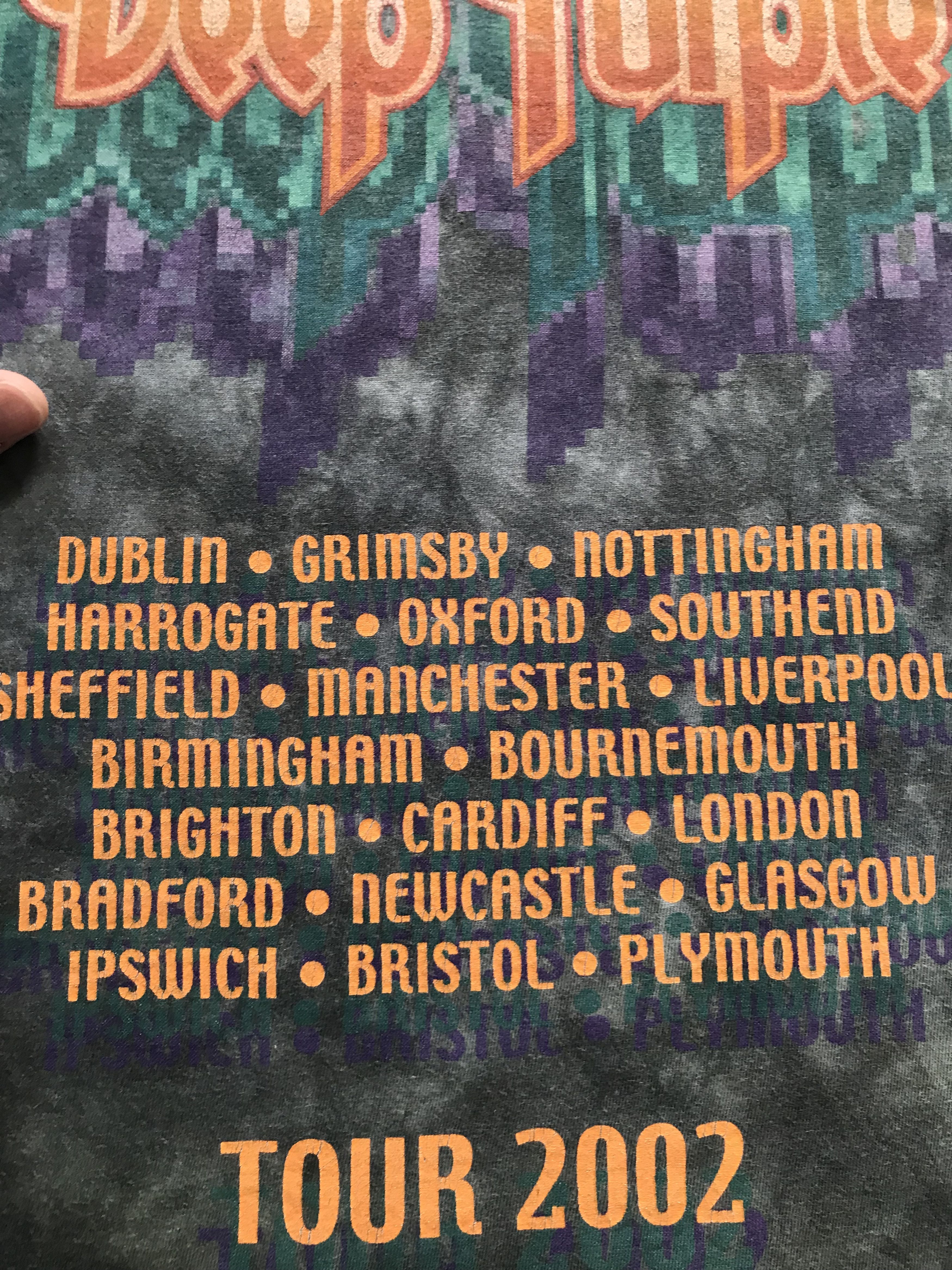 Band Tees Vintage Deep Purple Tie Die Europe 2002 Tour Band Size US L / EU 52-54 / 3 - 5 Thumbnail