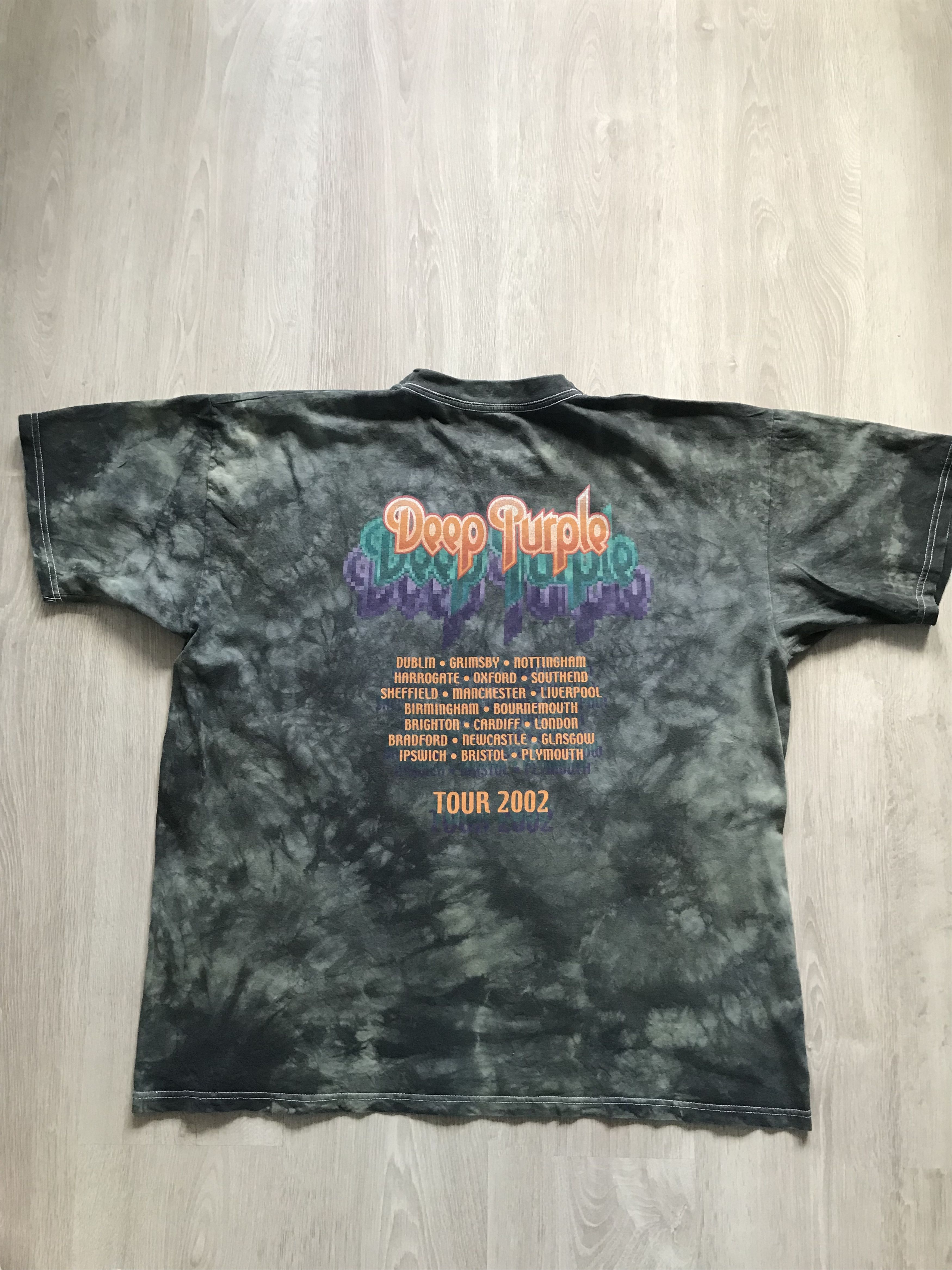 Band Tees Vintage Deep Purple Tie Die Europe 2002 Tour Band Size US L / EU 52-54 / 3 - 1 Thumbnail