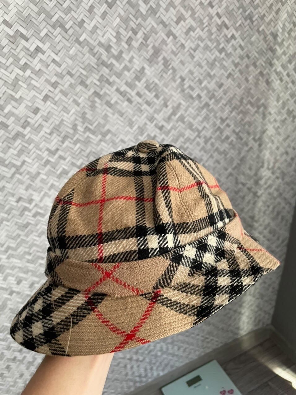 Burberry × Vintage VINTAGE BURBERRYS ENGLAND WOOL HAT NOVA CHECK MONOGRAM Sz S Size ONE SIZE - 1 Thumbnail