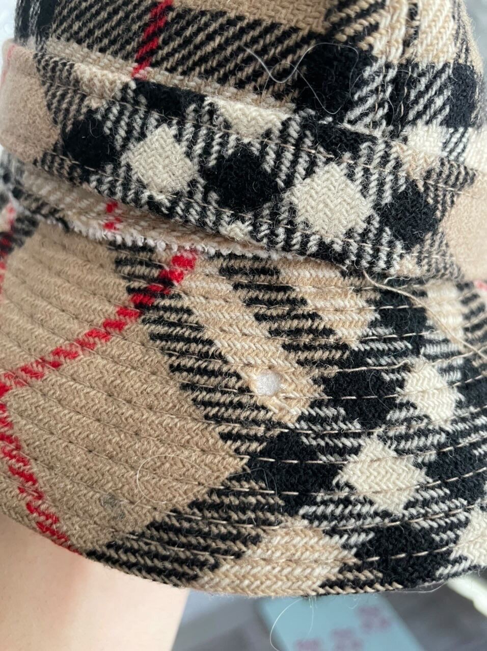 Burberry × Vintage VINTAGE BURBERRYS ENGLAND WOOL HAT NOVA CHECK MONOGRAM Sz S Size ONE SIZE - 2 Thumbnail