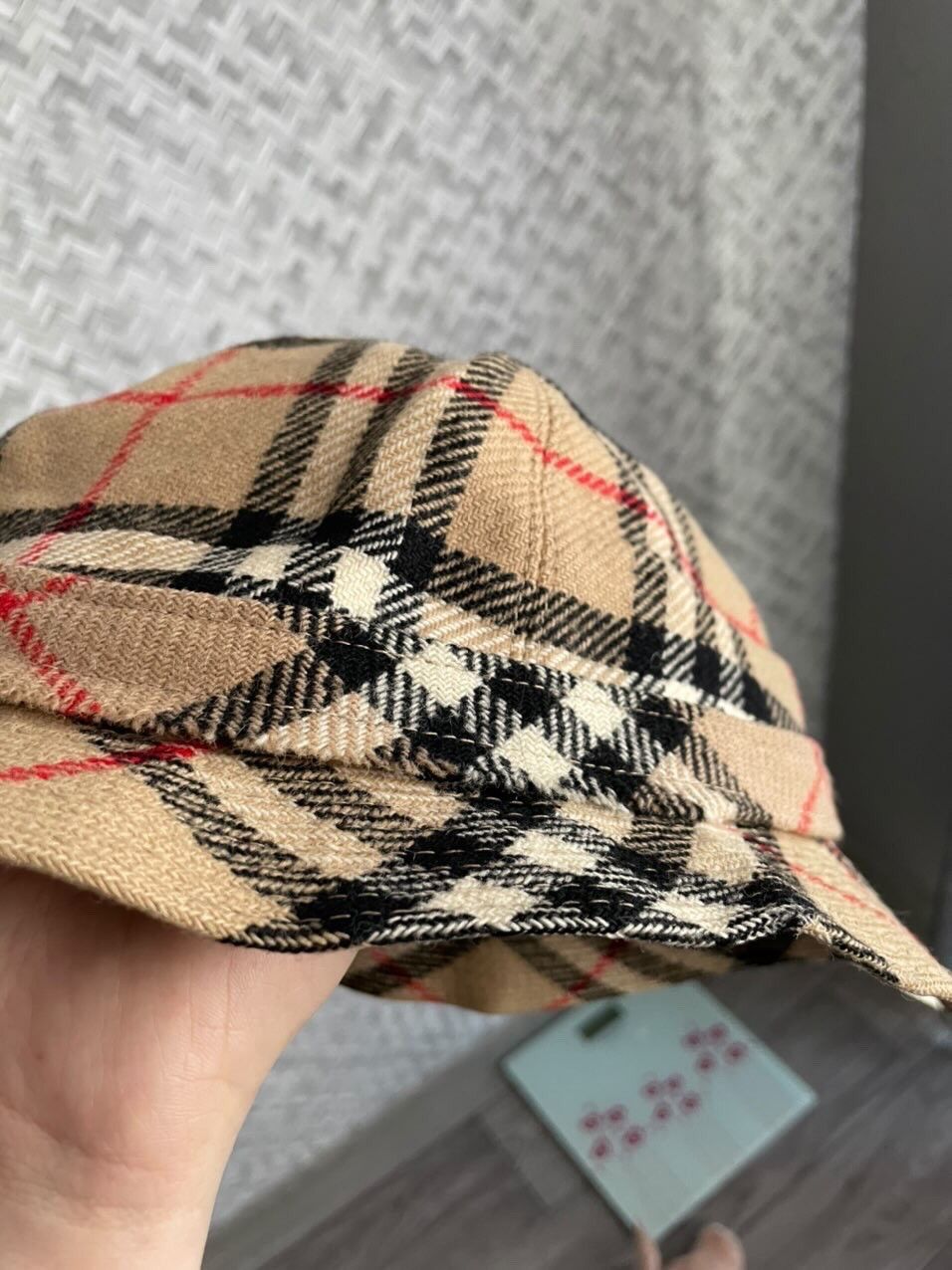 Burberry × Vintage VINTAGE BURBERRYS ENGLAND WOOL HAT NOVA CHECK MONOGRAM Sz S Size ONE SIZE - 4 Thumbnail