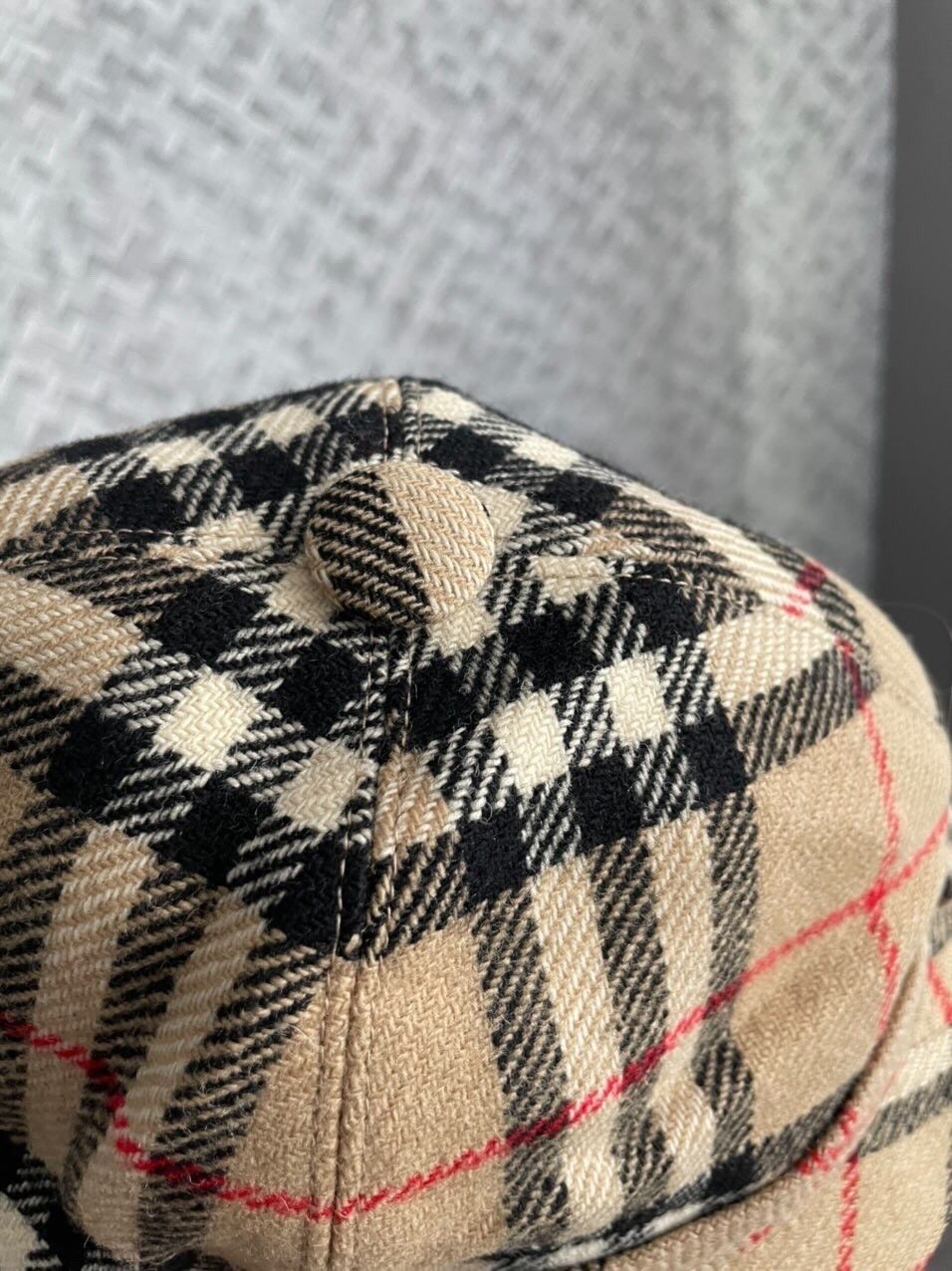 Burberry × Vintage VINTAGE BURBERRYS ENGLAND WOOL HAT NOVA CHECK MONOGRAM Sz S Size ONE SIZE - 5 Thumbnail