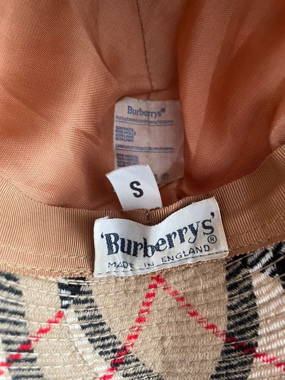 Burberry × Vintage VINTAGE BURBERRYS ENGLAND WOOL HAT NOVA CHECK MONOGRAM Sz S Size ONE SIZE - 6 Thumbnail