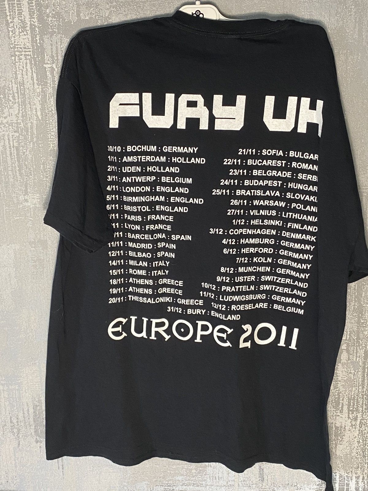 Band Tees Vintage FURY UK Rock Band Tour T-shirt 2011 Size US XL / EU 56 / 4 - 2 Thumbnail