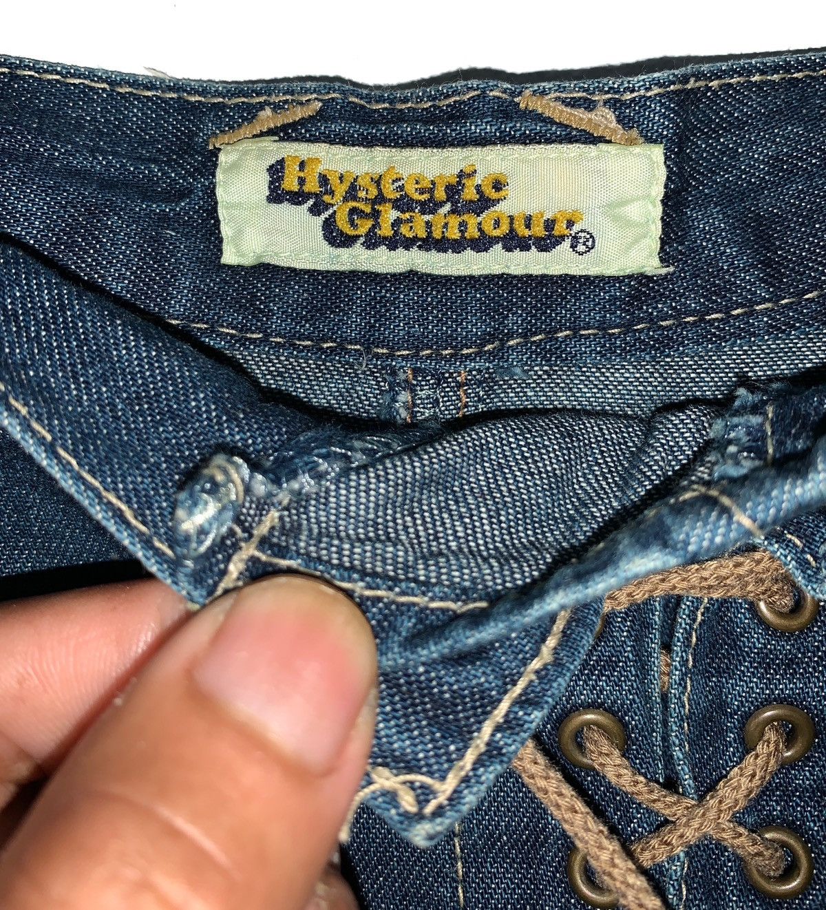 Fashion Victim Vintage Hysteric Glamour Denim Skirt with Draw string. Size 26" / US 2 / IT 38 - 12 Thumbnail