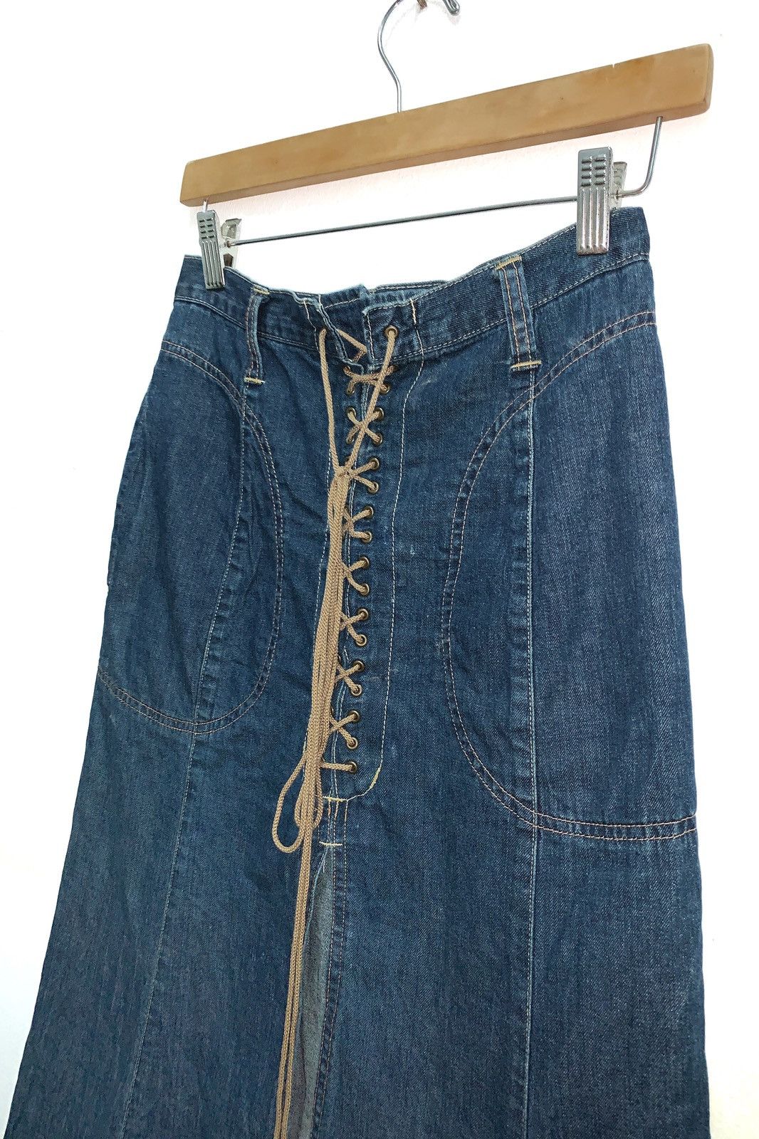 Fashion Victim Vintage Hysteric Glamour Denim Skirt with Draw string. Size 26" / US 2 / IT 38 - 5 Thumbnail