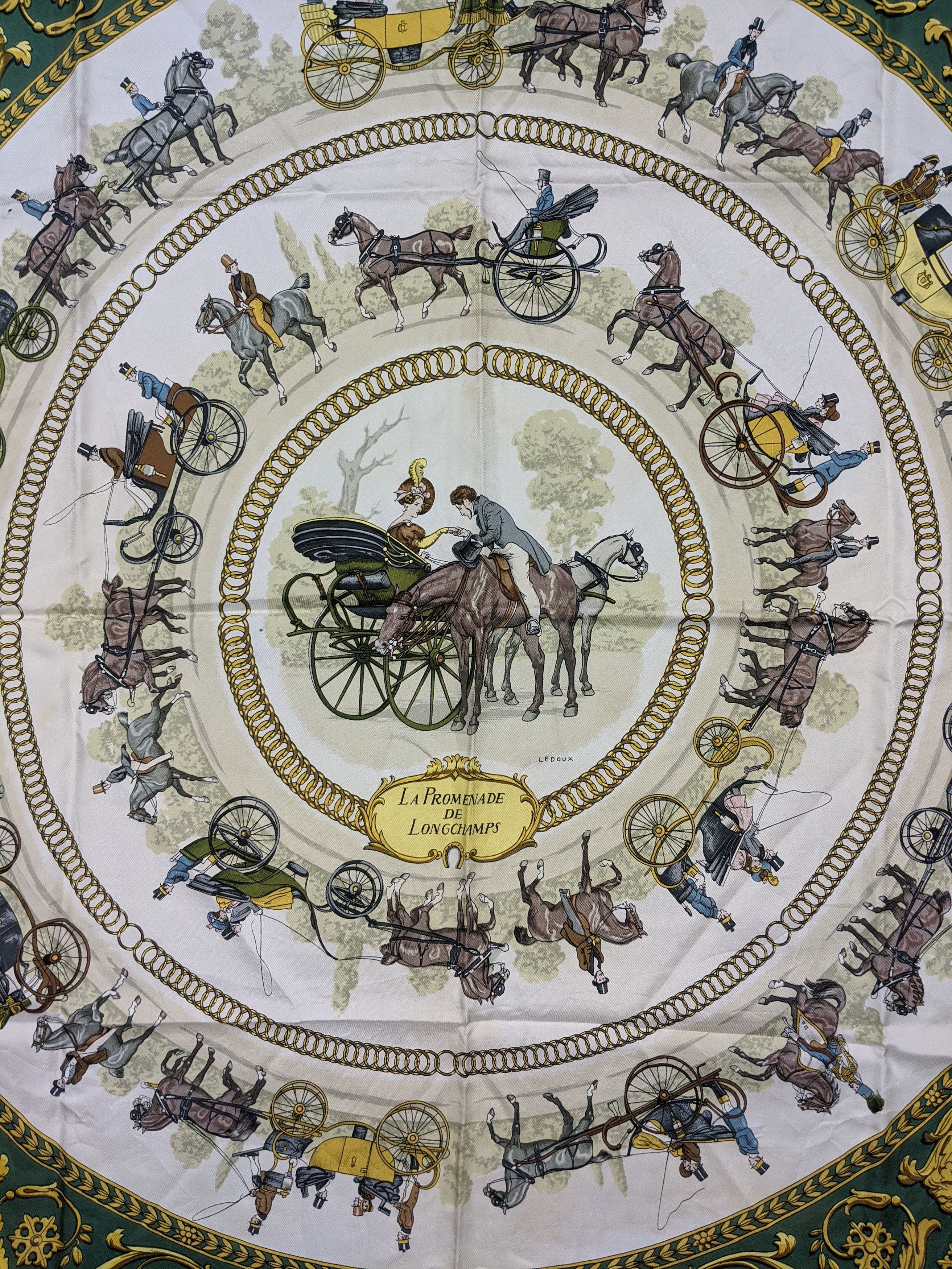 Hermes Hermes La Promenade de Longchamp Silk Scarf Size ONE SIZE - 2 Thumbnail