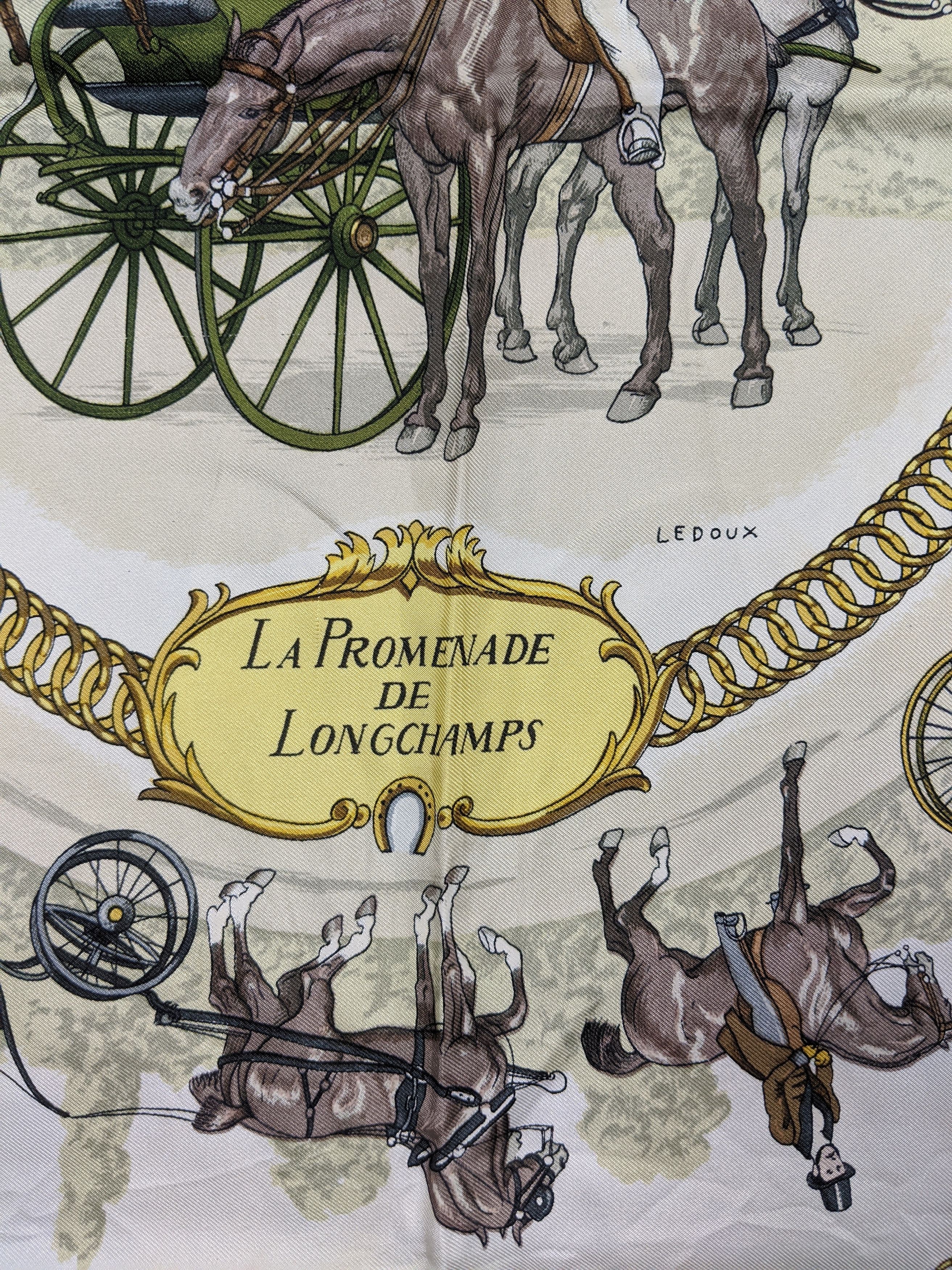 Hermes Hermes La Promenade de Longchamp Silk Scarf Size ONE SIZE - 3 Thumbnail