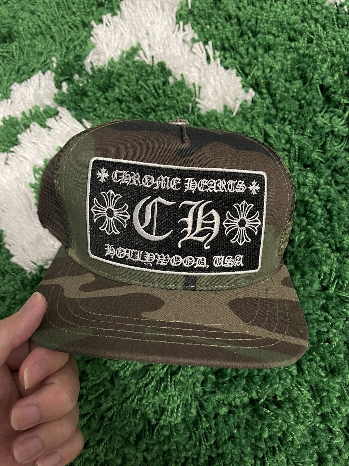 Chrome Hearts Chrome Hearts Camo Trucker Hat | Grailed