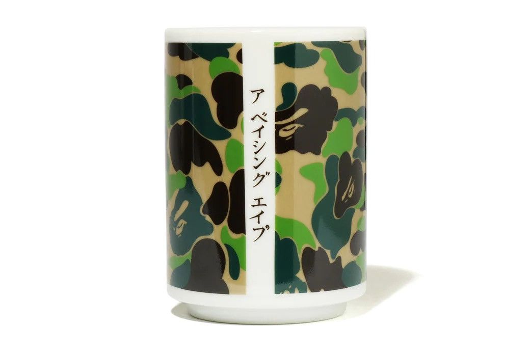 image of Bape Abc Camo Japanese Teacup in Green, Men's