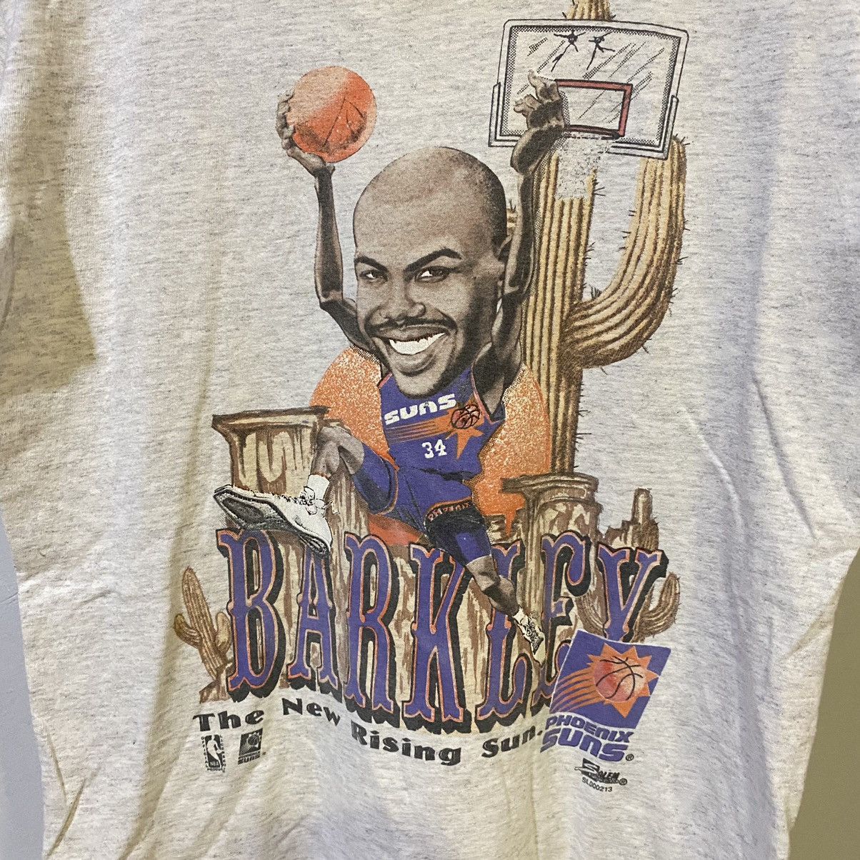 NBA × Salem Sportswear × Vintage VINTAGE 90’s‼️Charles Barkley Phoenix Sun NBA Tee Size US S / EU 44-46 / 1 - 3 Thumbnail