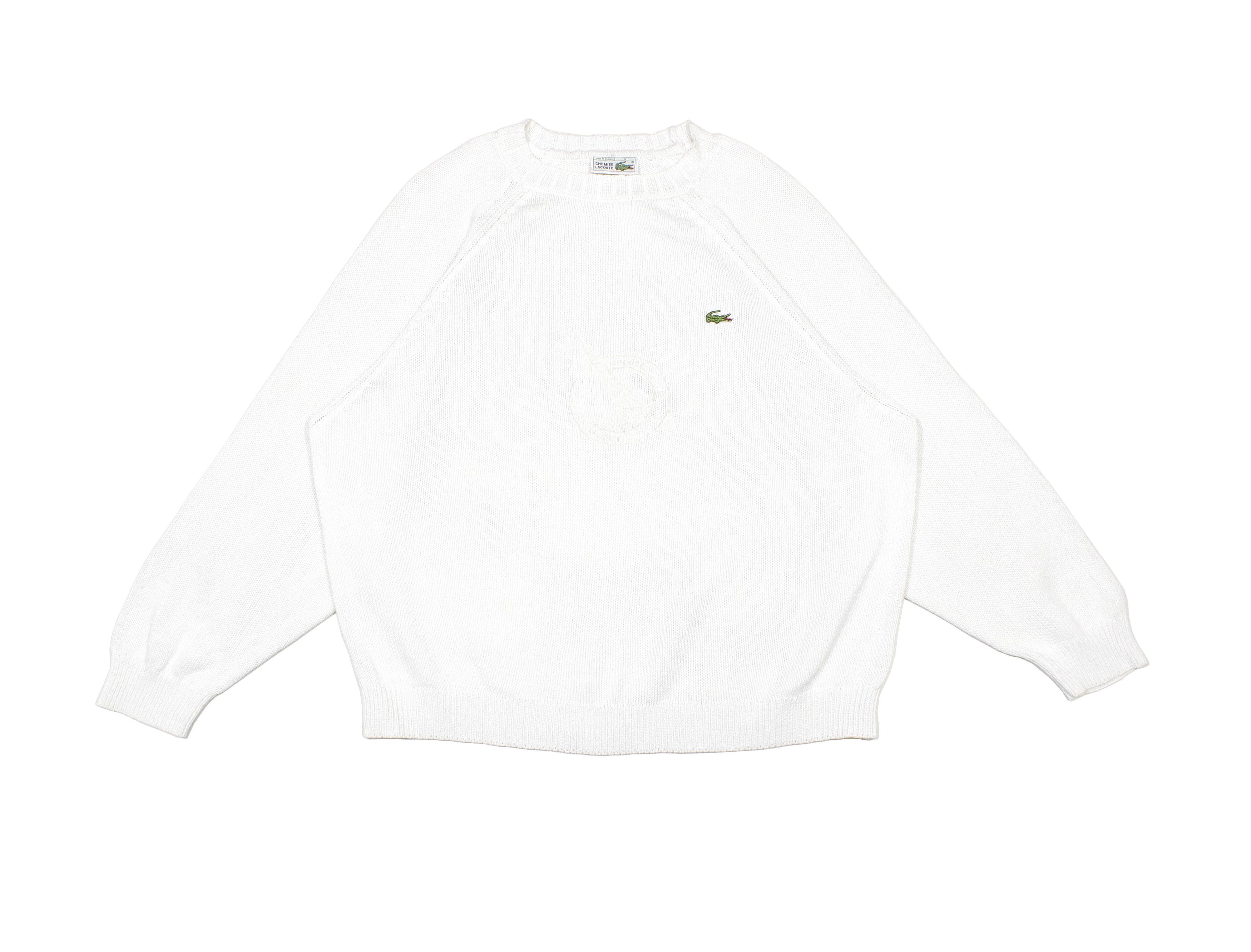 Lacoste 90S Big Logo Embroidered Sweater Vintage France Size US L / EU 52-54 / 3 - 1 Thumbnail