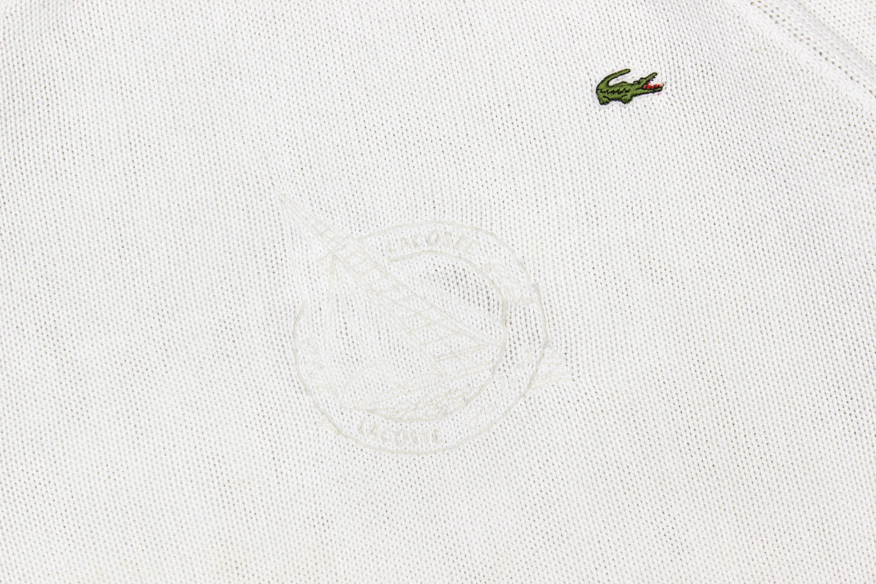 Lacoste 90S Big Logo Embroidered Sweater Vintage France Size US L / EU 52-54 / 3 - 3 Thumbnail