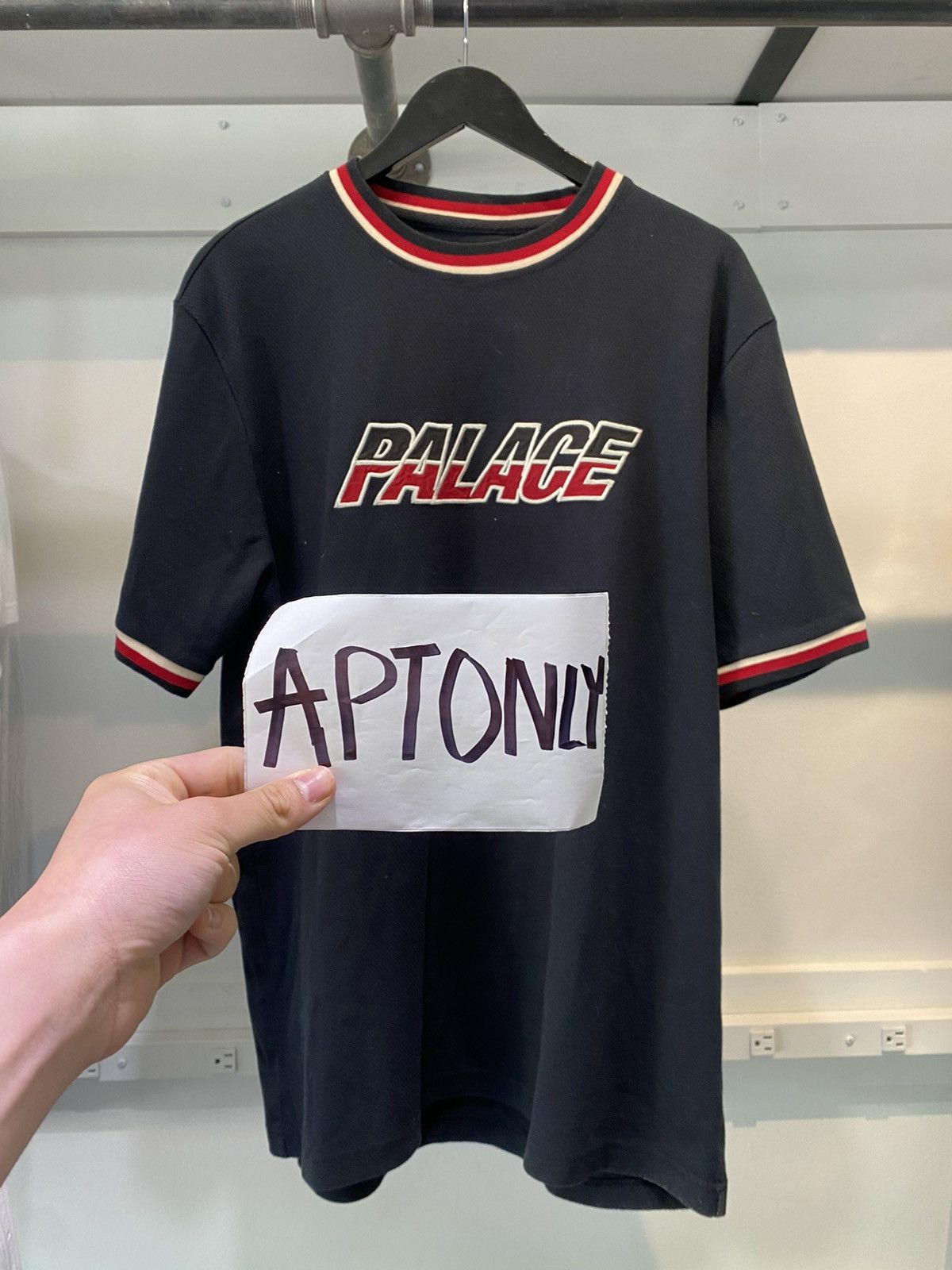 Image of Palace Jersey Shirt Navy/red, Men's (Size 2XL)