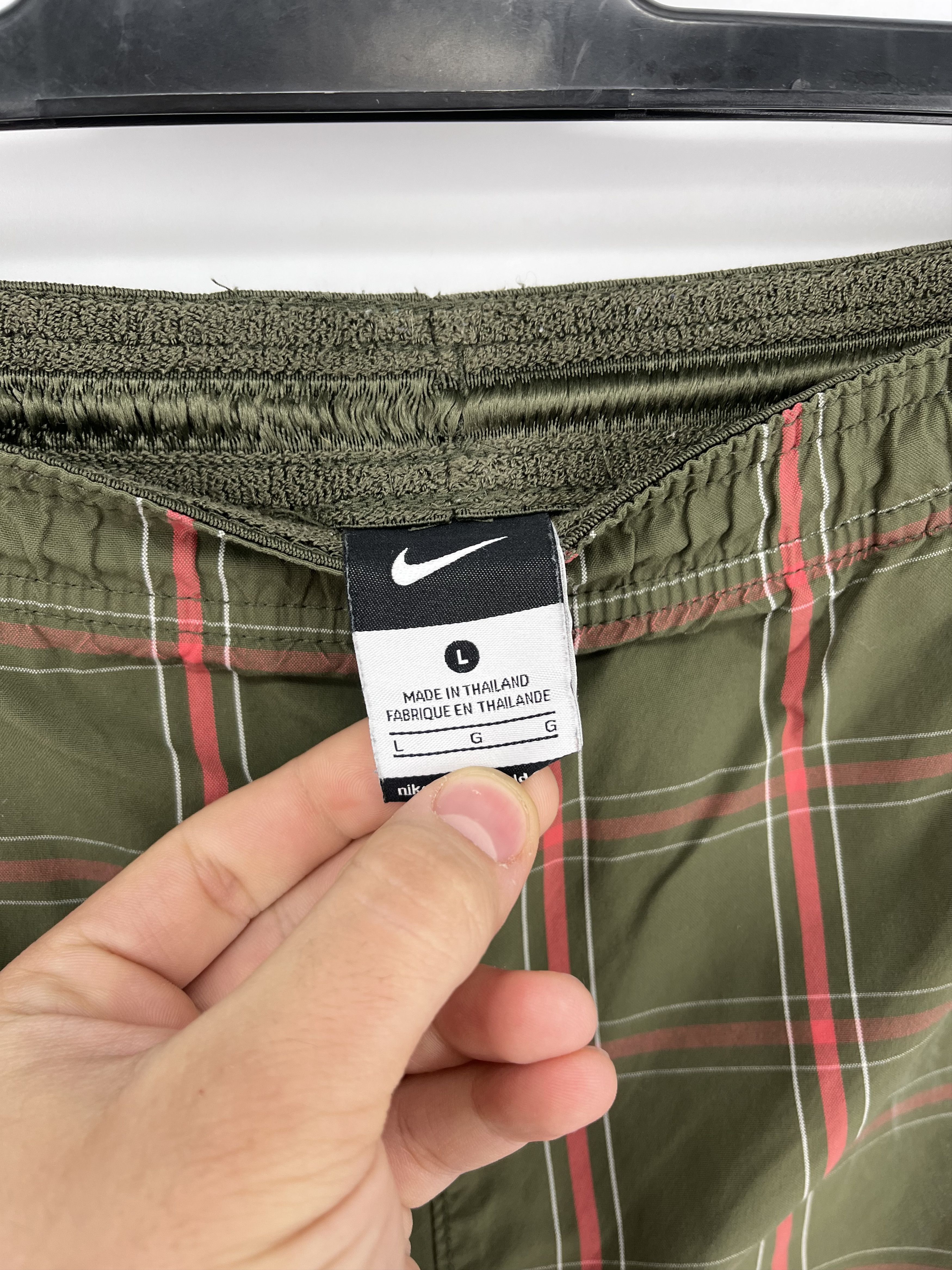 Nike × Vintage 90s Vintage Nike Black Nylon Mini Swoosh Shorts Travis Style Size US 34 / EU 50 - 10 Thumbnail