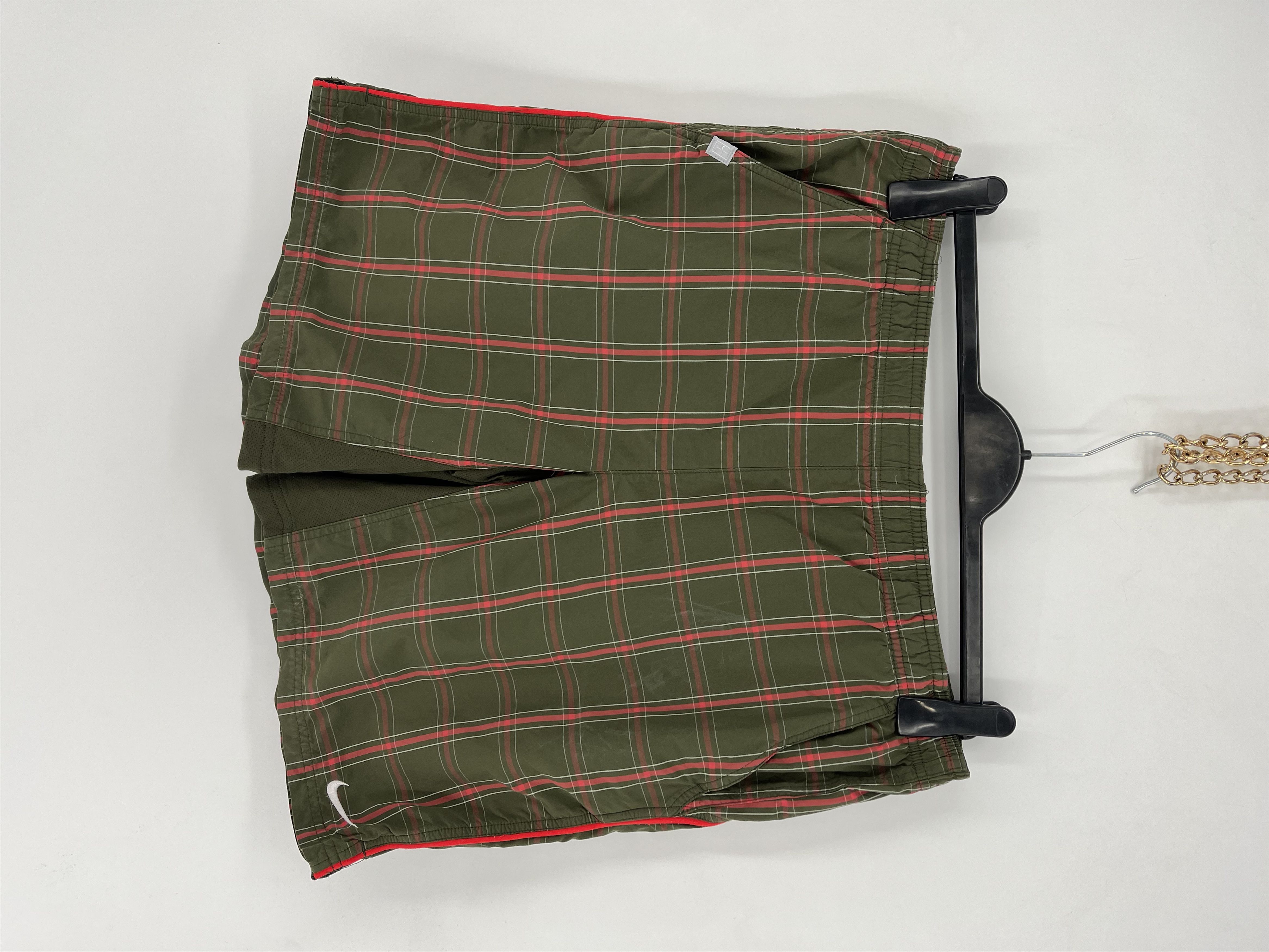 Nike × Vintage 90s Vintage Nike Black Nylon Mini Swoosh Shorts Travis Style Size US 34 / EU 50 - 1 Thumbnail