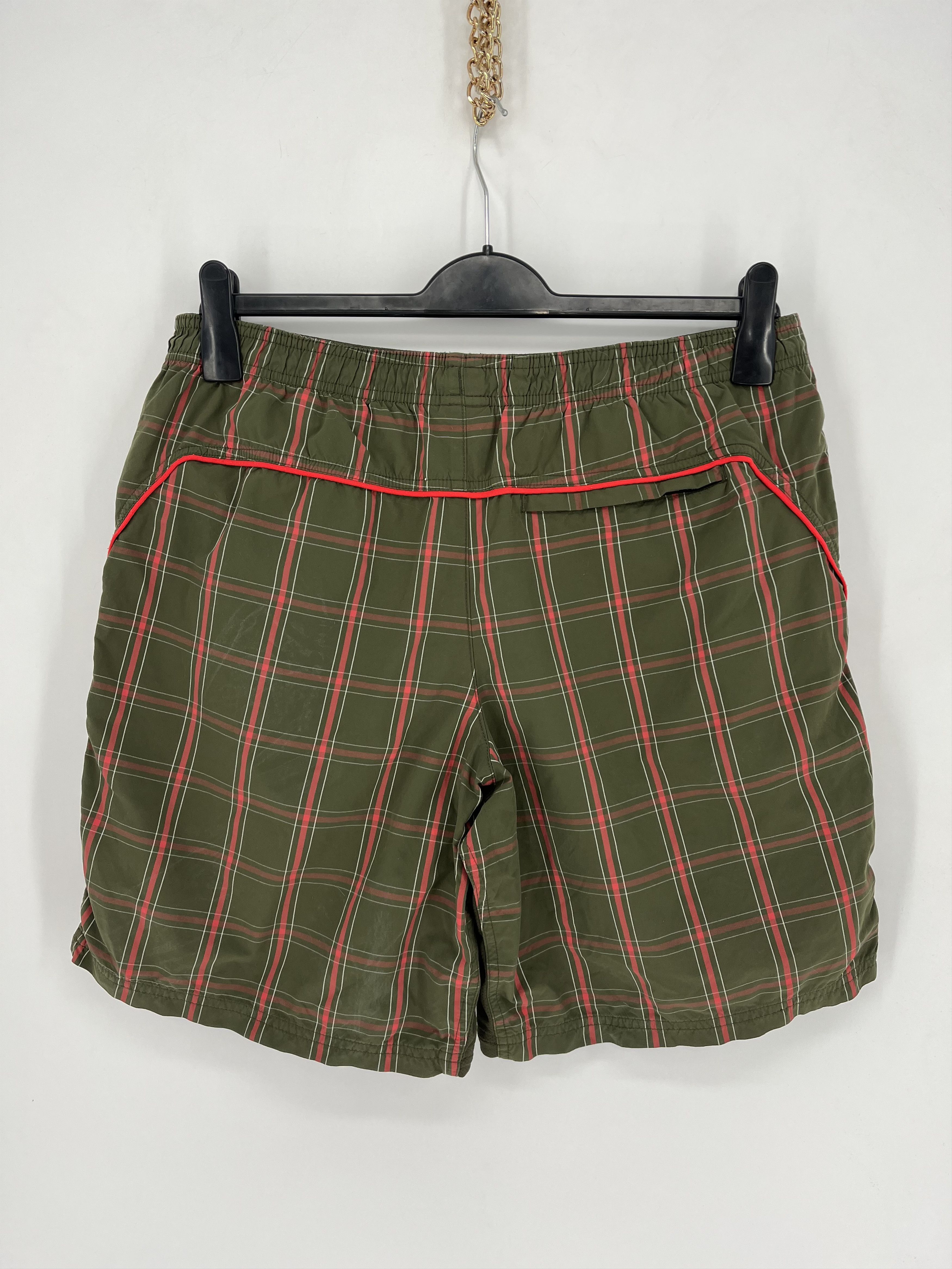 Nike × Vintage 90s Vintage Nike Black Nylon Mini Swoosh Shorts Travis Style Size US 34 / EU 50 - 12 Thumbnail