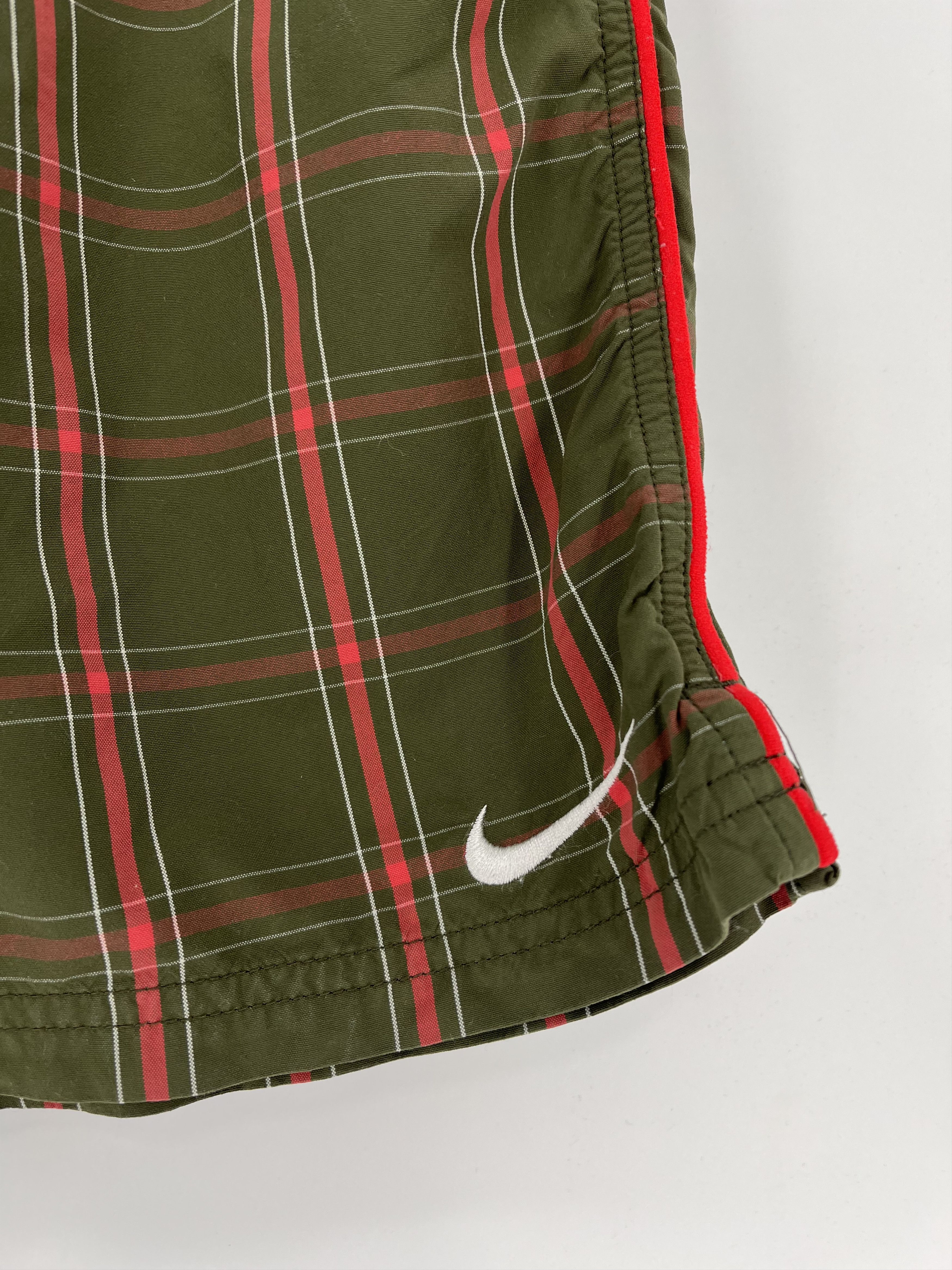 Nike × Vintage 90s Vintage Nike Black Nylon Mini Swoosh Shorts Travis Style Size US 34 / EU 50 - 5 Thumbnail