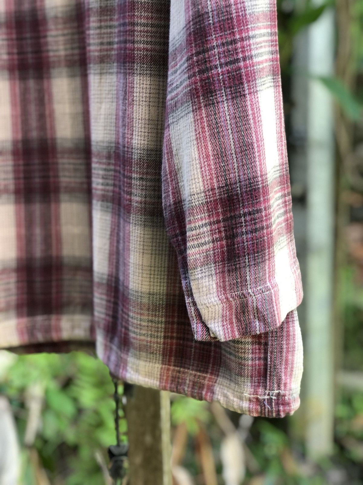 Japanese Brand Vintage Shadow Plaid Quarted Zipper Pullover Shirts Hoodie Size US XXL / EU 58 / 5 - 6 Thumbnail