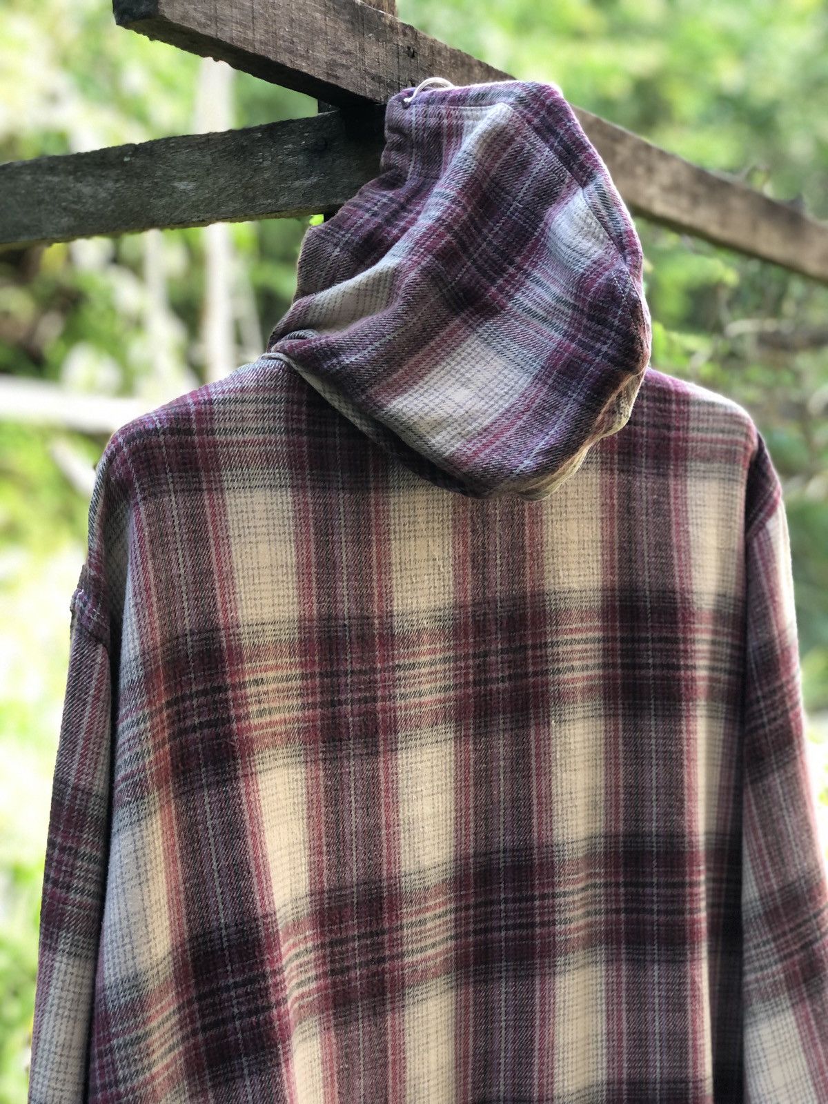 Japanese Brand Vintage Shadow Plaid Quarted Zipper Pullover Shirts Hoodie Size US XXL / EU 58 / 5 - 5 Thumbnail
