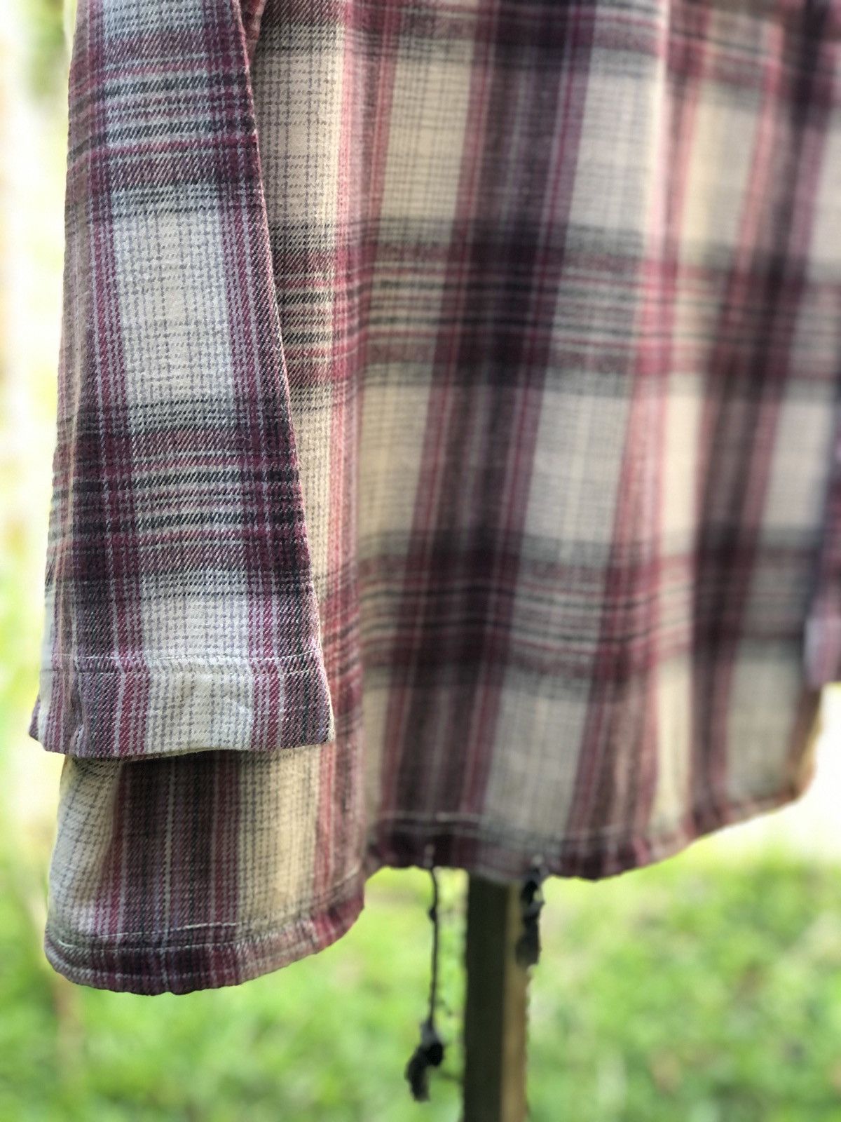 Japanese Brand Vintage Shadow Plaid Quarted Zipper Pullover Shirts Hoodie Size US XXL / EU 58 / 5 - 3 Thumbnail